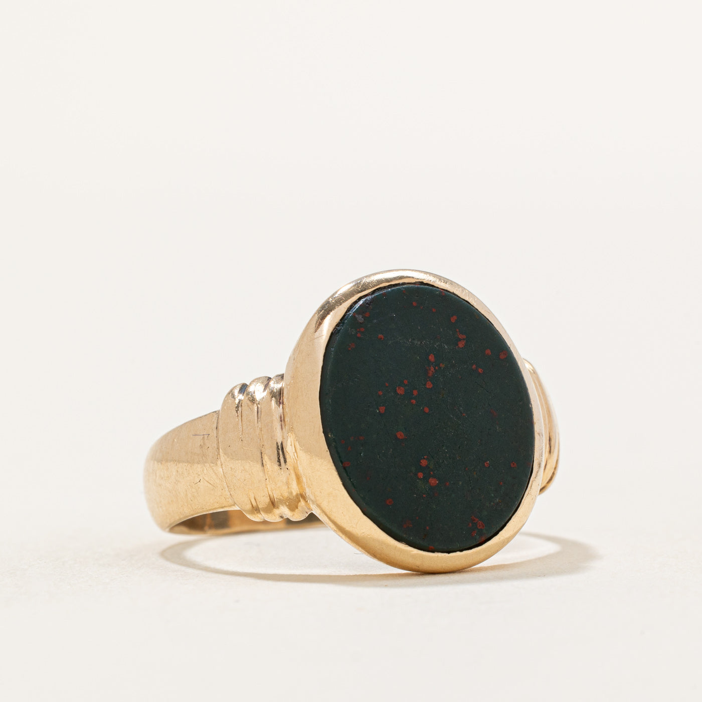 Bloodstone Signet Ring | 3.20ct | SZ 7.75 |