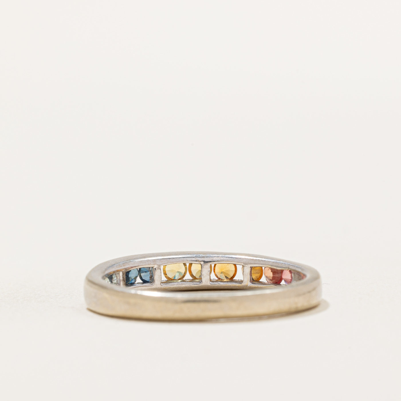 Rainbow Sapphire Semi Eternity Band | 0.50ctw | SZ 7 |