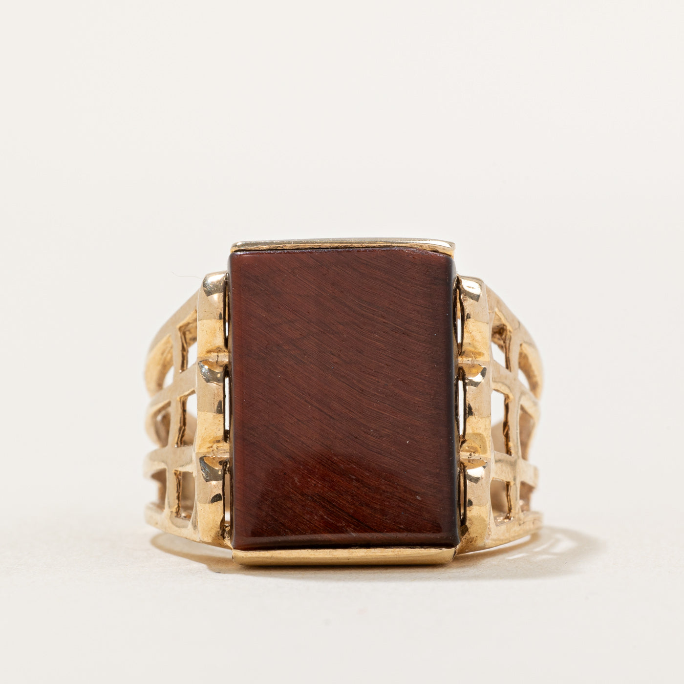 Red Tiger's Eye Cocktail Ring | 6.00ct | SZ 10 |