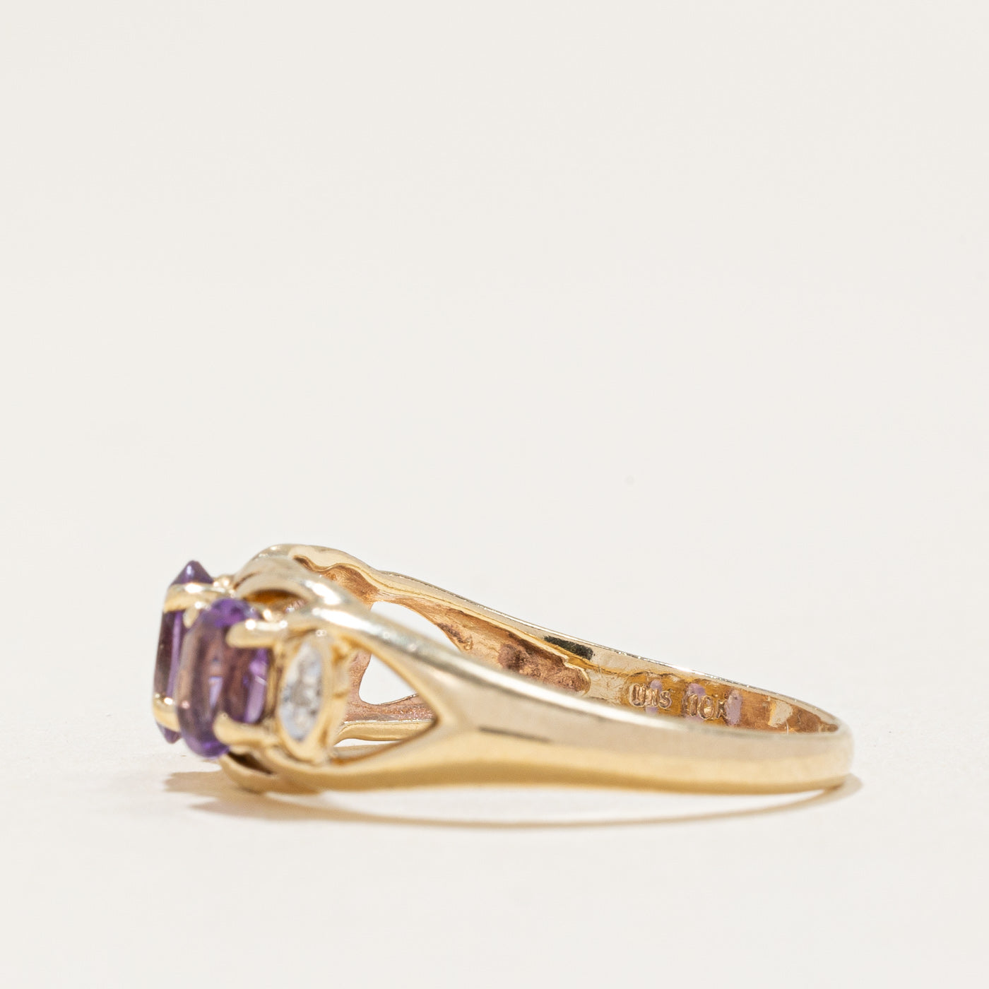 Amethyst & Diamond Ring | 0.75ctw, 0.02ctw | SZ 8 |