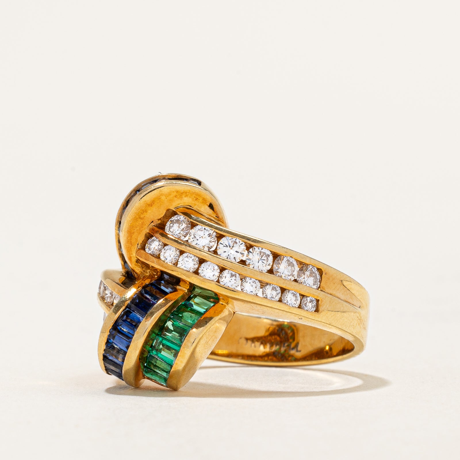 Diamond & Emerald/Sapphire Ring | 1.00ctw | SZ 6.75 |
