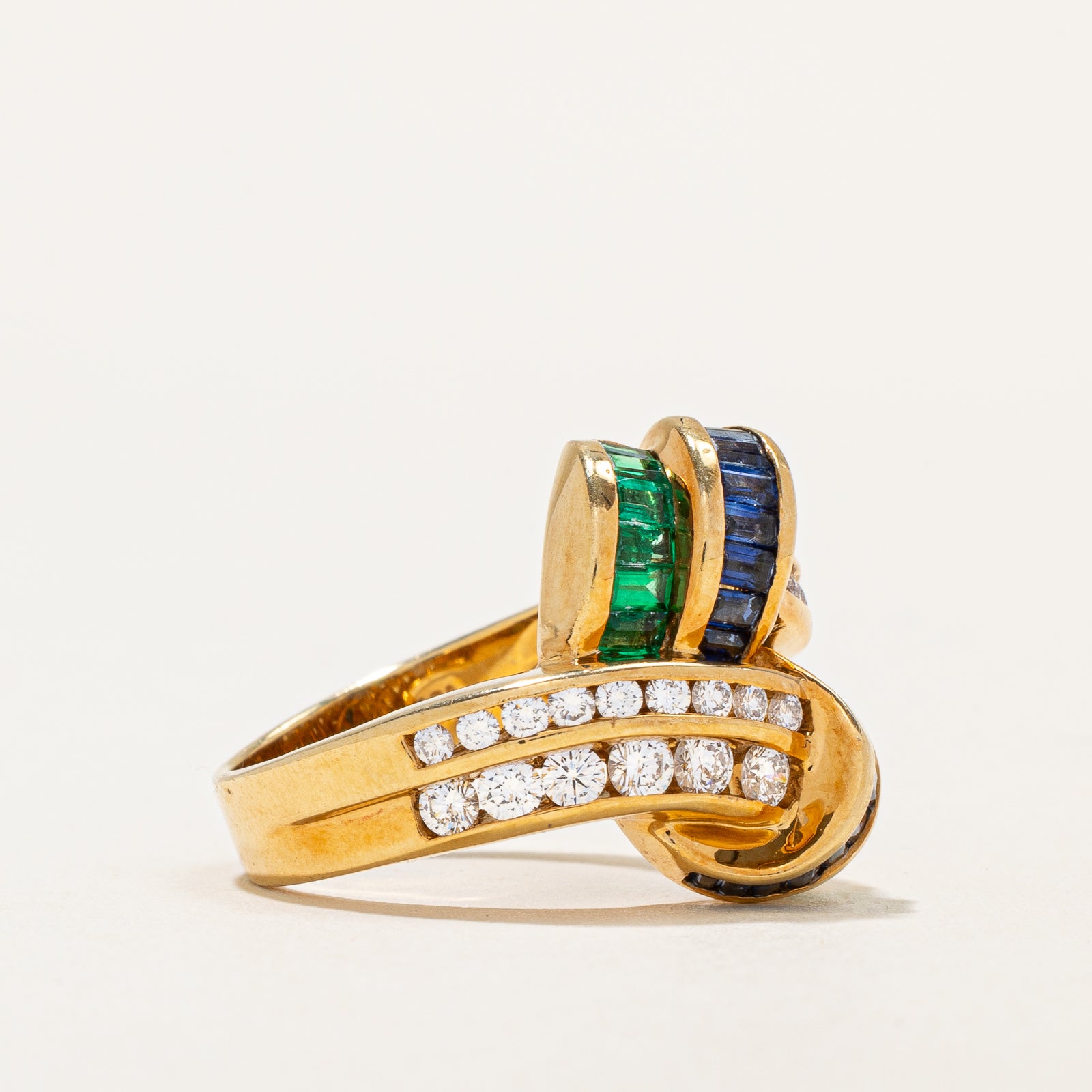 Diamond & Emerald/Sapphire Ring | 1.00ctw | SZ 6.75 |