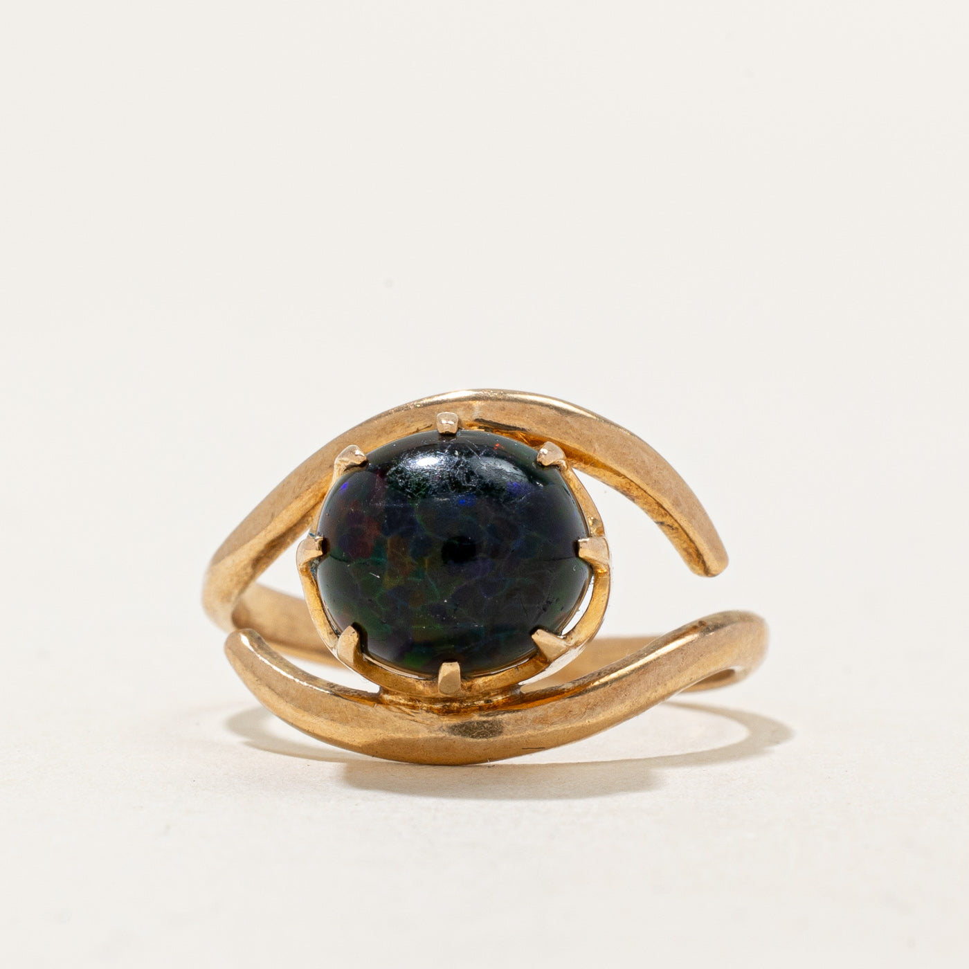 Treated Black Opal Ring | 3.20ct | SZ 7.25 |