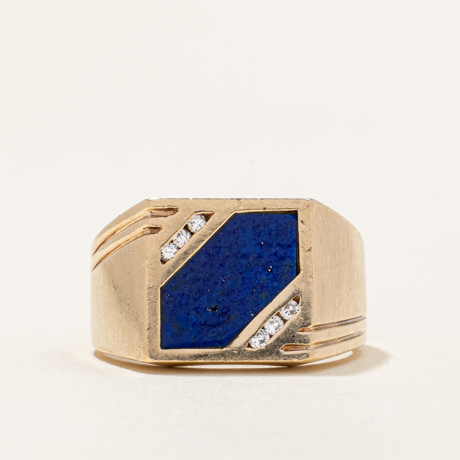 Lapis & Diamond Ring | 2.00ct, 0.09 | SZ 9.75 |