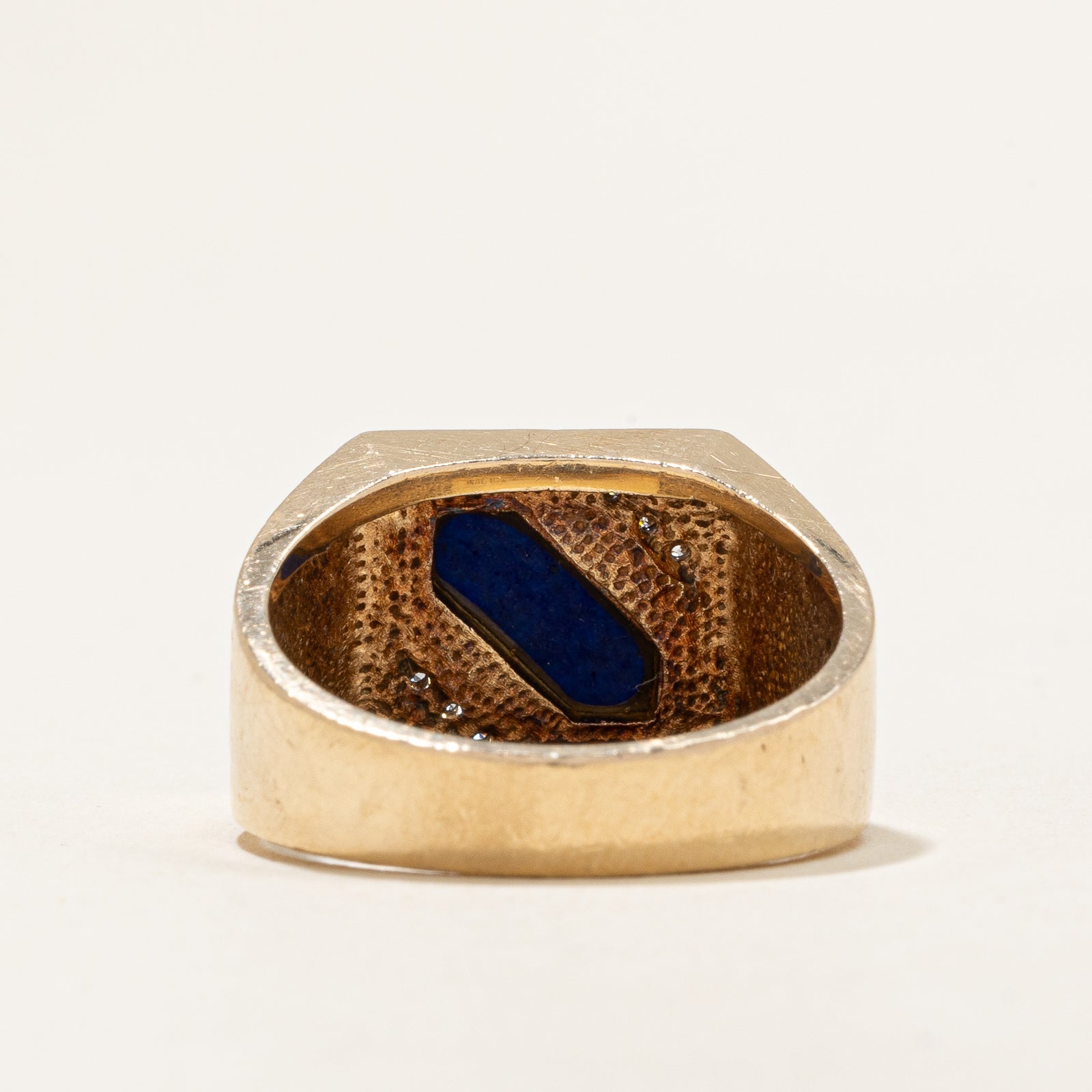 Lapis & Diamond Ring | 2.00ct, 0.09 | SZ 9.75 |