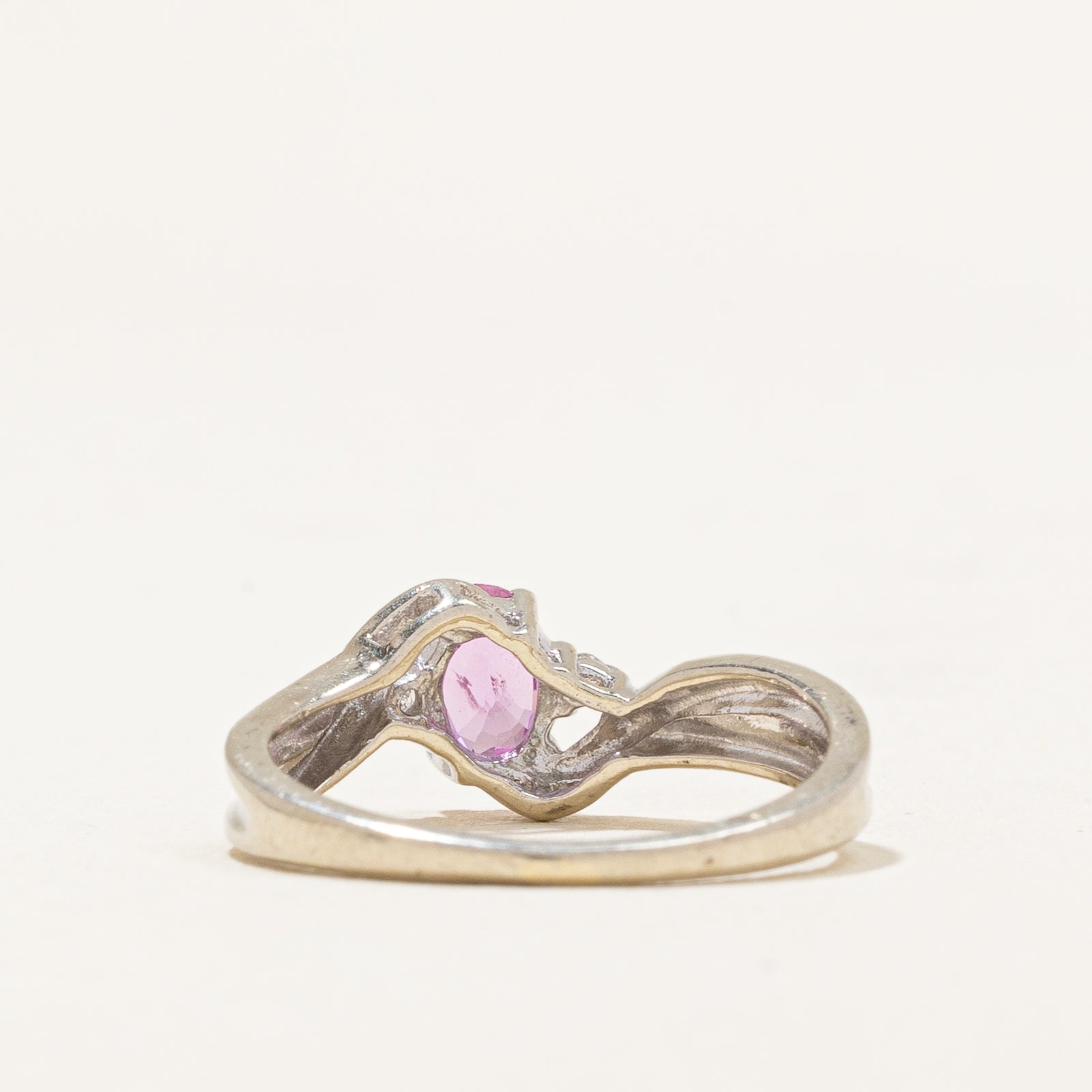 Pink Sapphire & Diamond Ring | 0.42ct, 0.02ctw | SZ 5.75 |