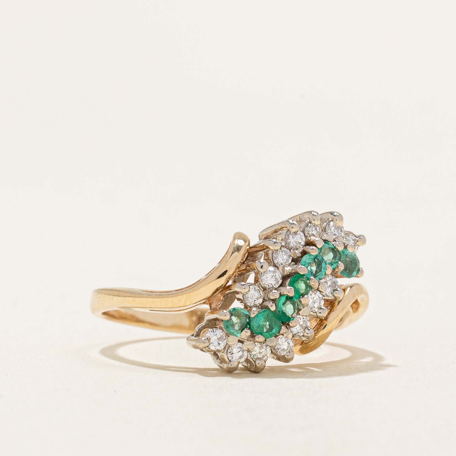 Emerald & Diamond Ring | 0.28ctw, 0.25ctw | SZ 7.75 |