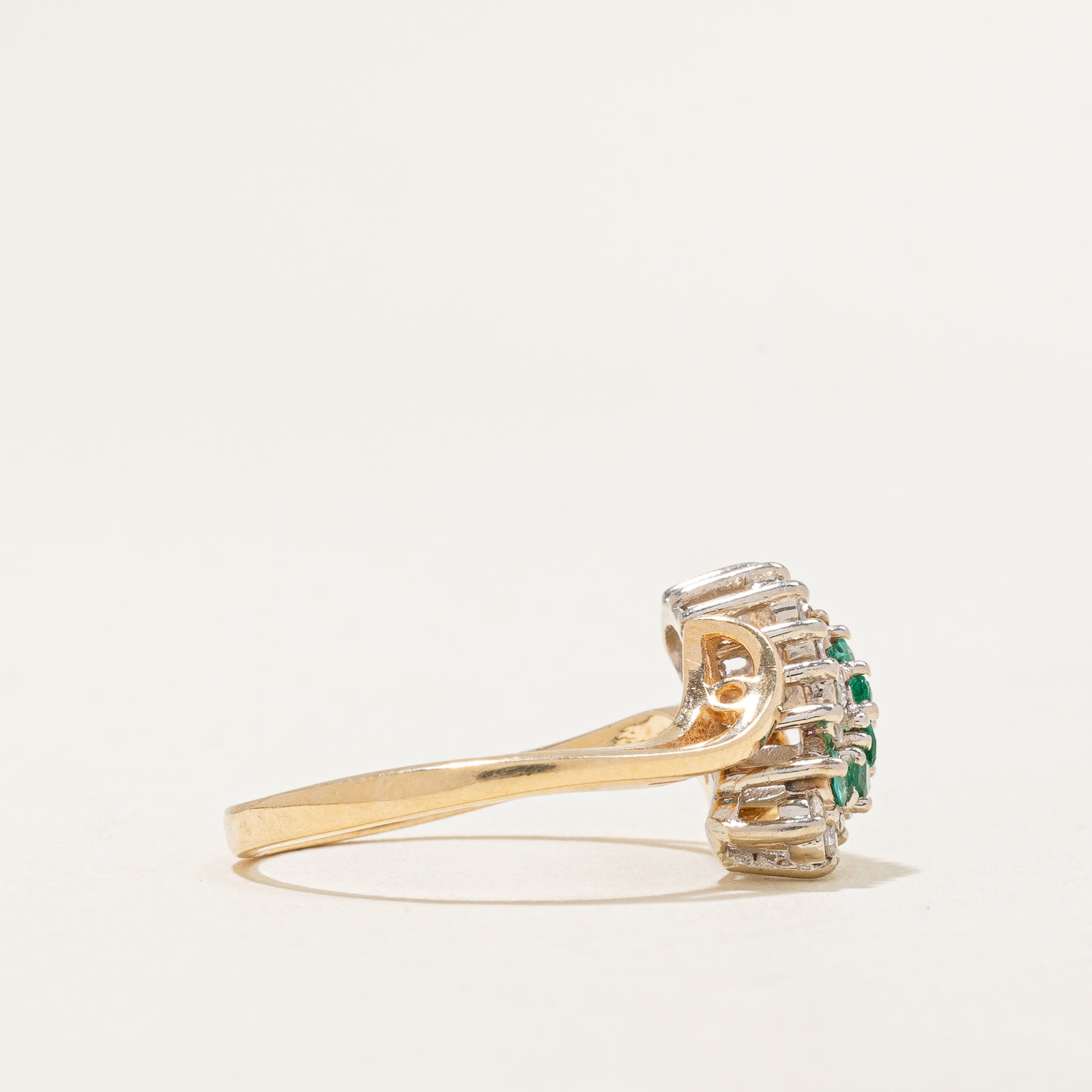 Emerald & Diamond Ring | 0.28ctw, 0.25ctw | SZ 7.75 |