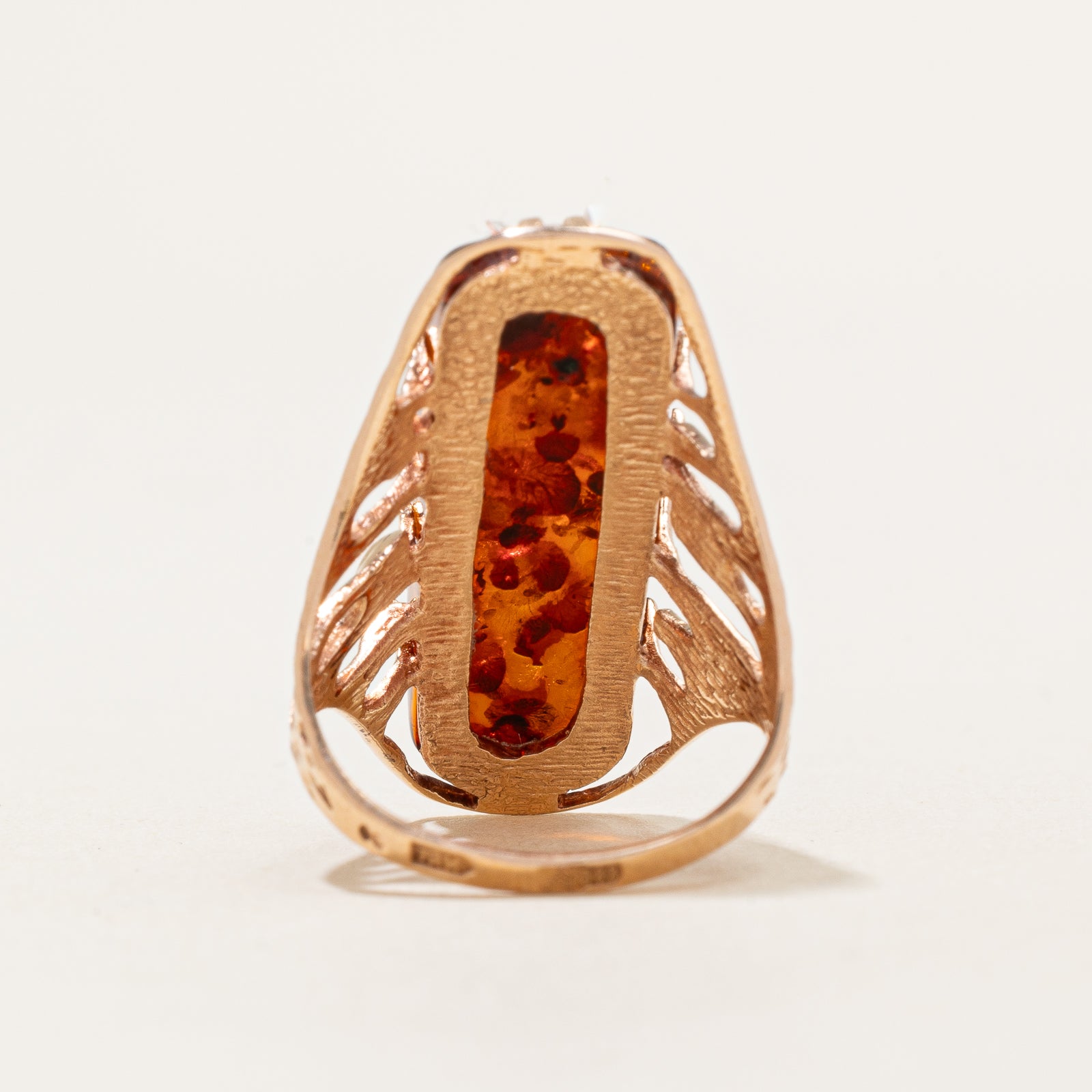 1977 Riga Amber Cocktail Ring | 5.00ct | SZ 6 |