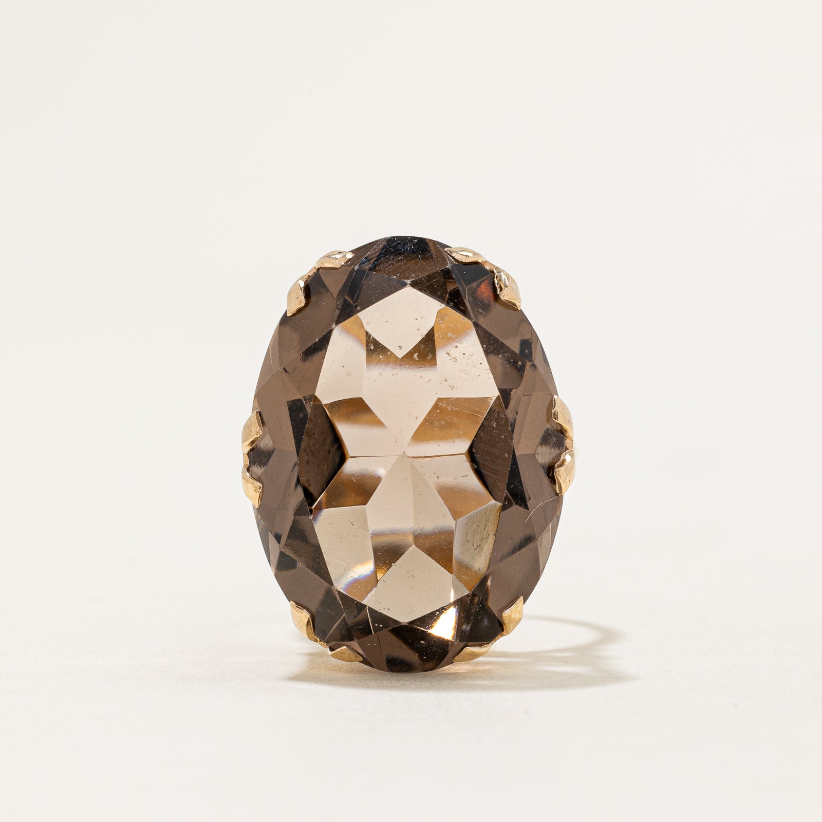 1974 London Smokey Quartz Cocktail Ring | 25.00ct | SZ 5.75 |