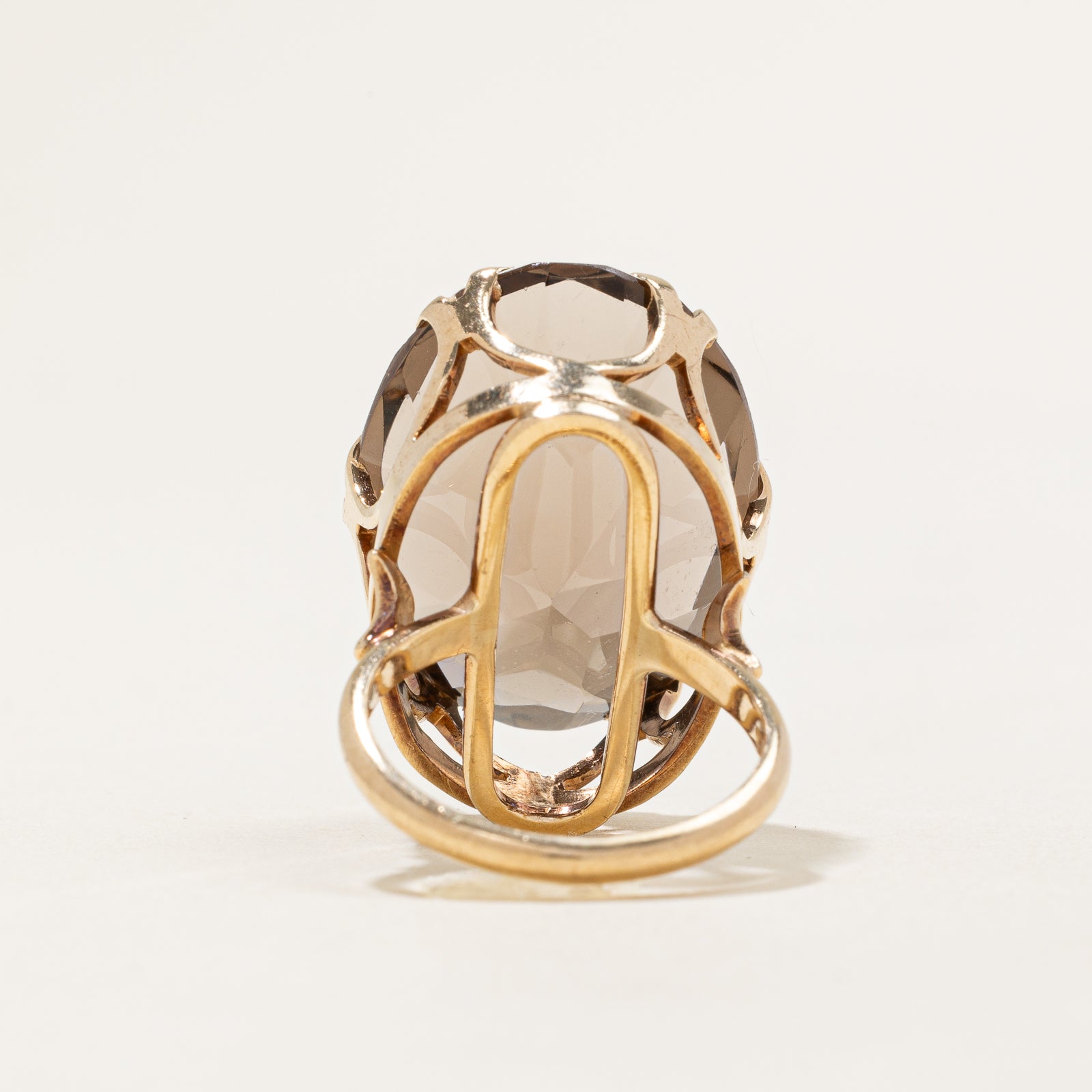 1974 London Smokey Quartz Cocktail Ring | 25.00ct | SZ 5.75 |