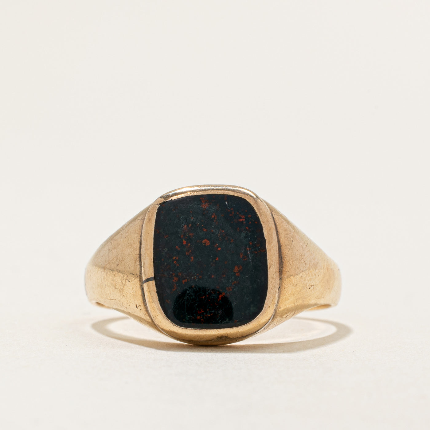 Bloodstone Signet Ring | 3.00ct | SZ 10 |