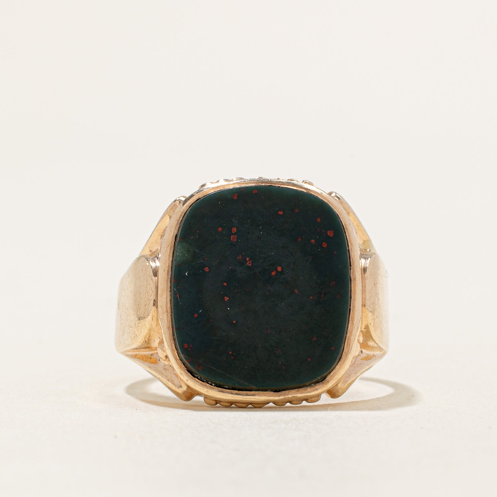 Bloodstone Signet Ring | 6.00ct | SZ 8.5 |