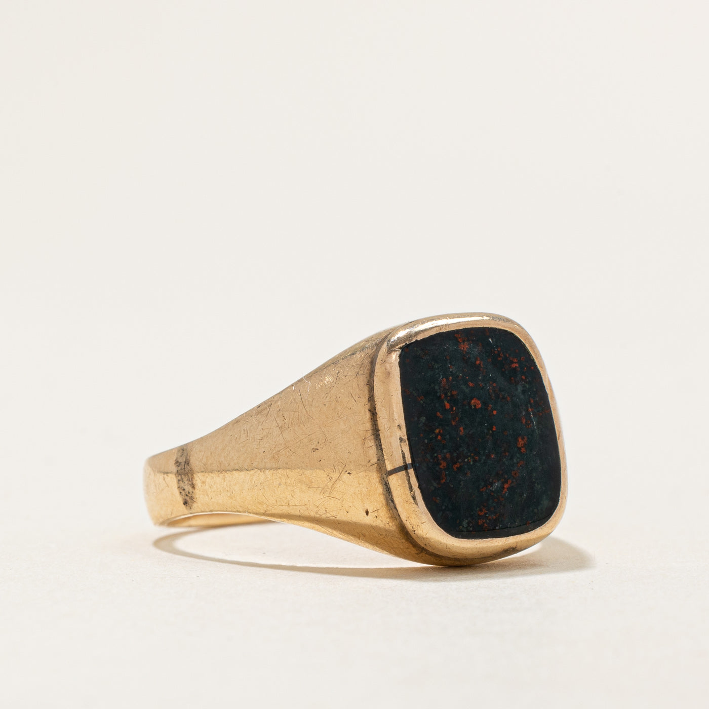 Bloodstone Signet Ring | 3.00ct | SZ 10 |