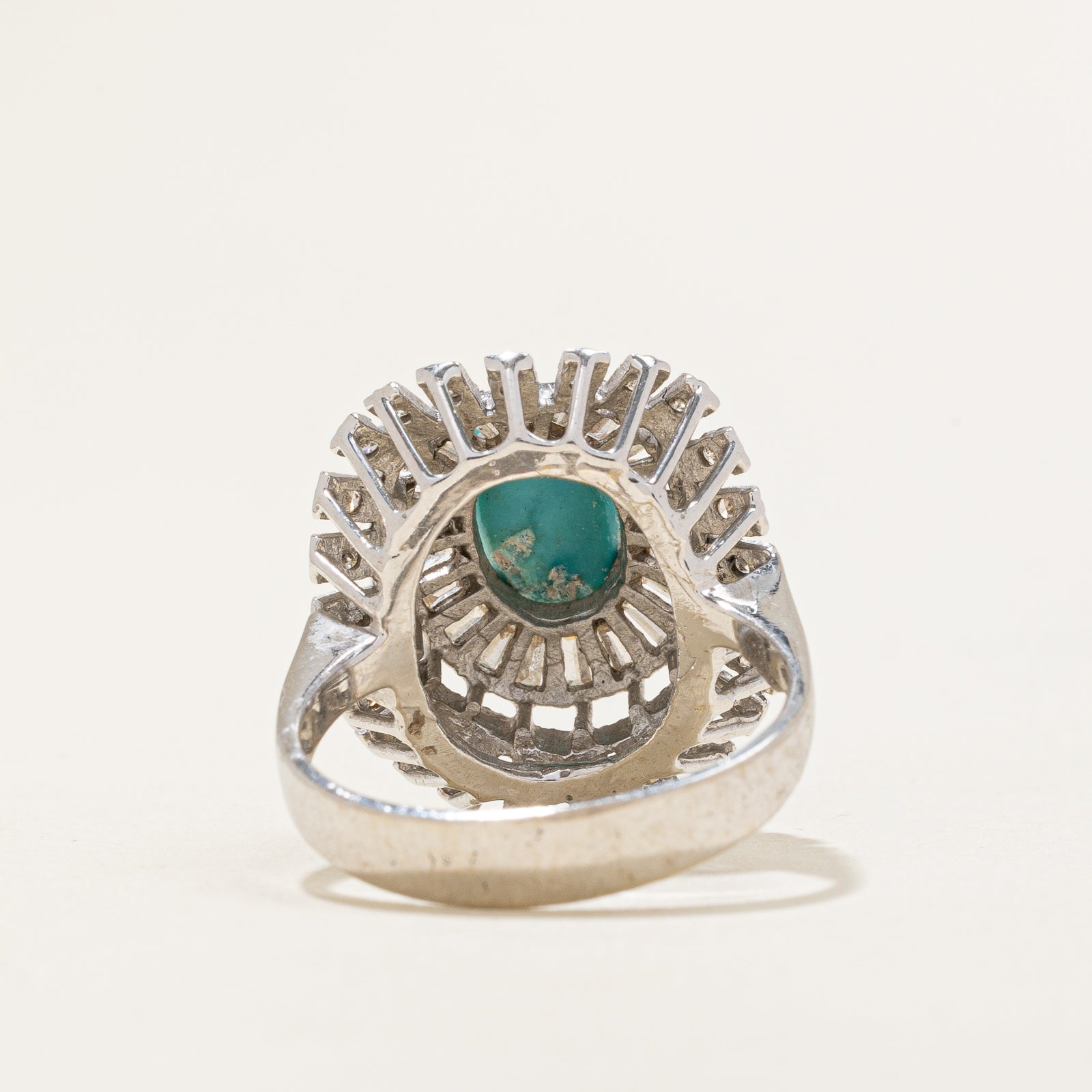 Turquoise & Diamond Ring | 1.40ct, 0.50ctw | SZ 8 |