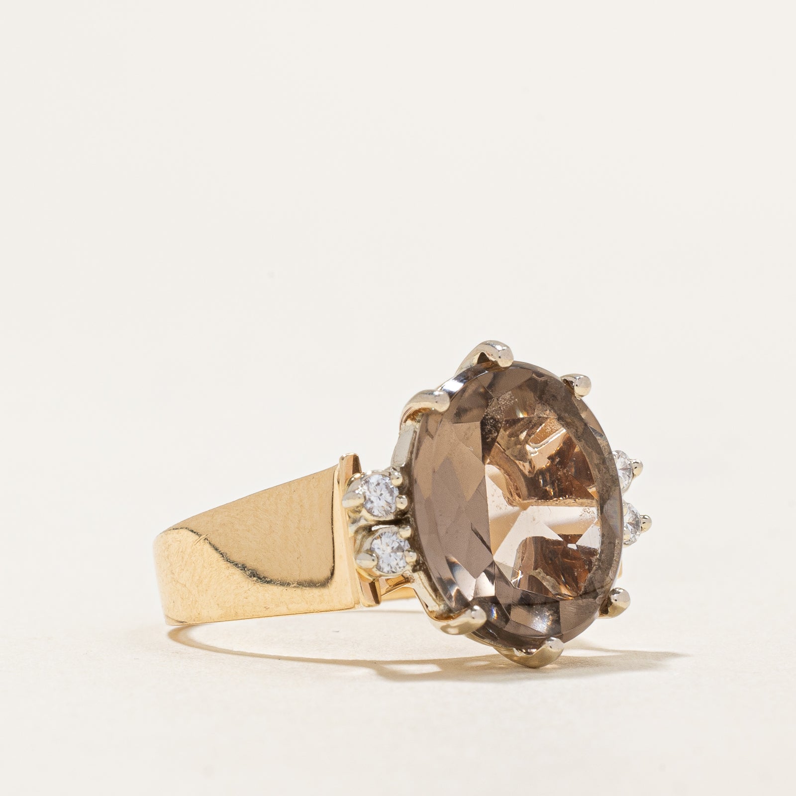 Bague en quartz et diamants | 6,00 ct | Taille 7 |