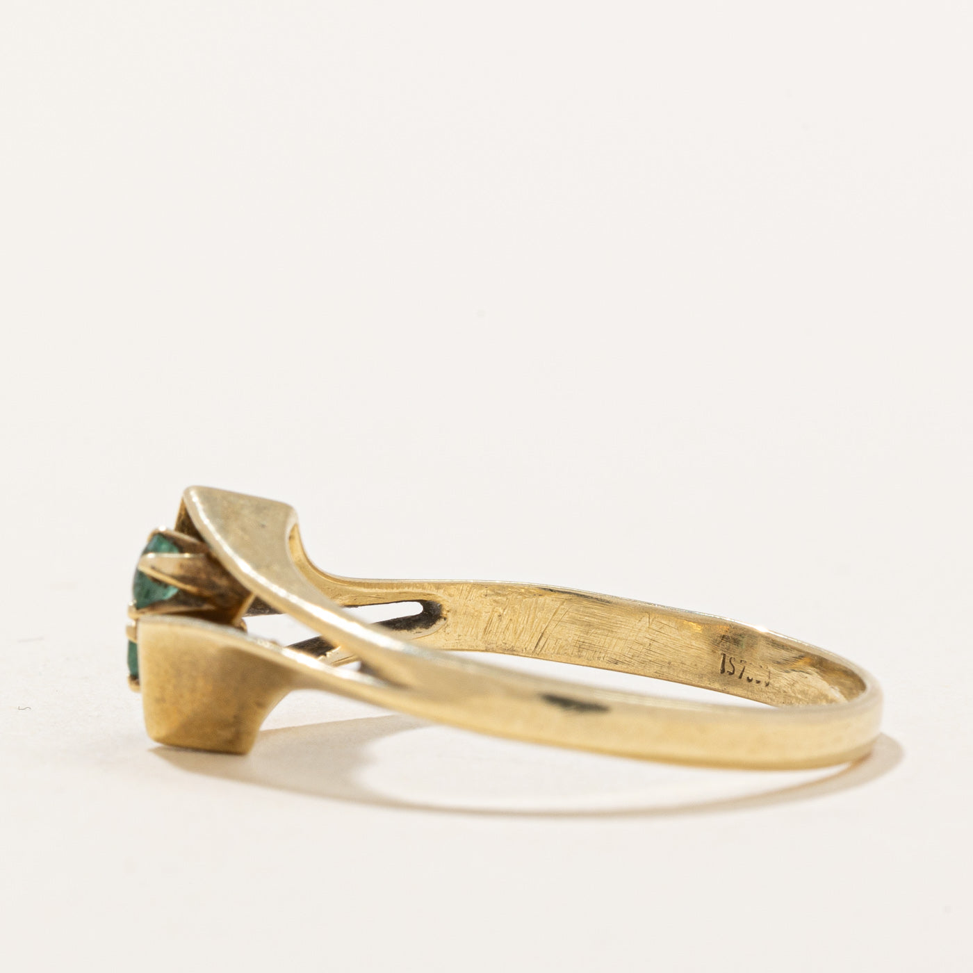 Emerald Bypass Ring | 0.10ctw | SZ 8 |
