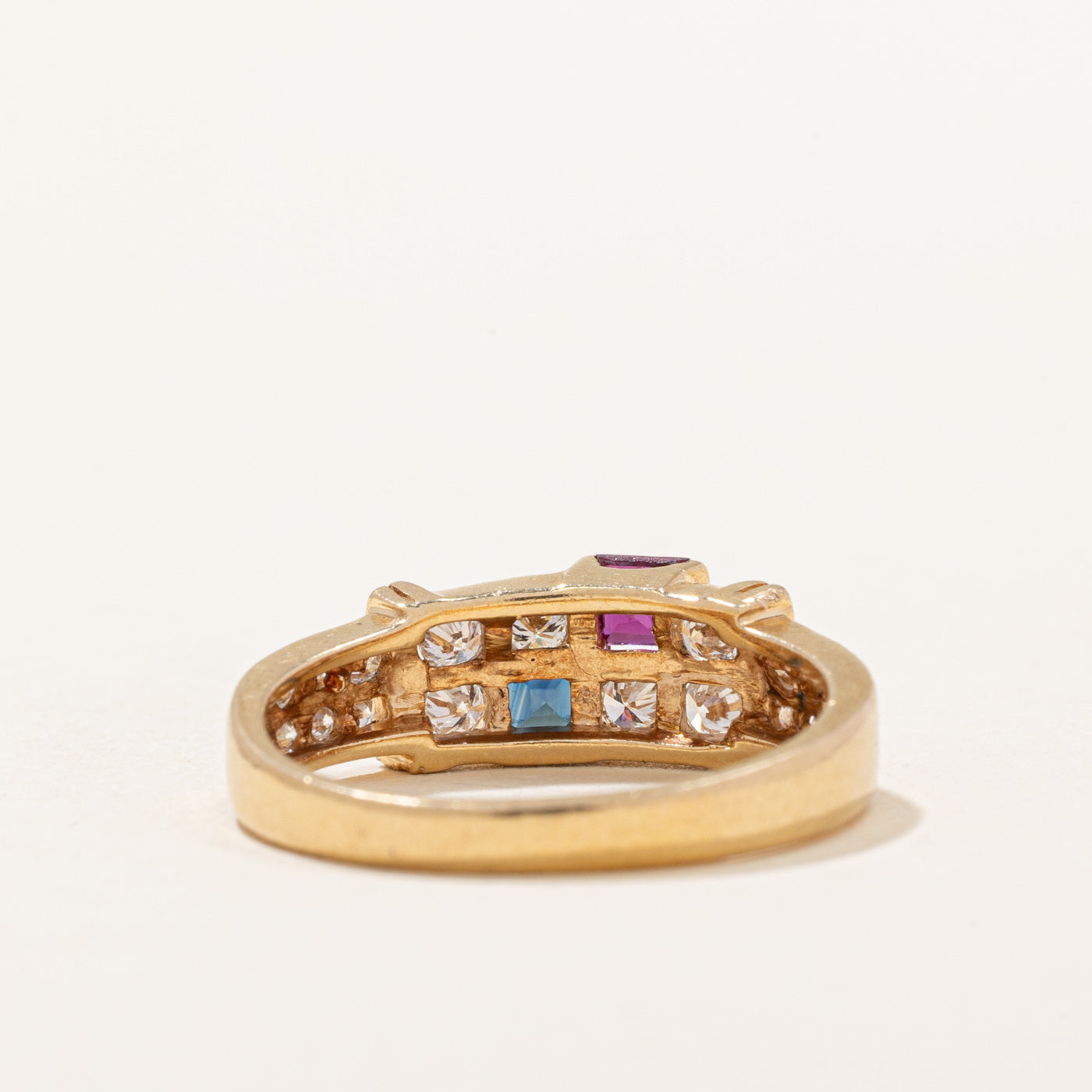 Ruby, Sapphire & Diamond Ring | 0.49ctw | SZ 6.75 |