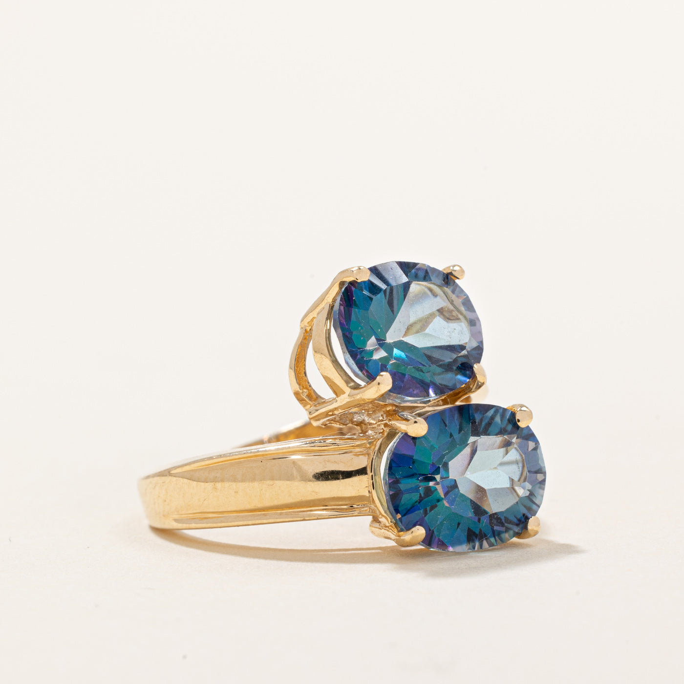 Mystic Topaz Bypass Ring | 6.00ctw | SZ 6.25 |