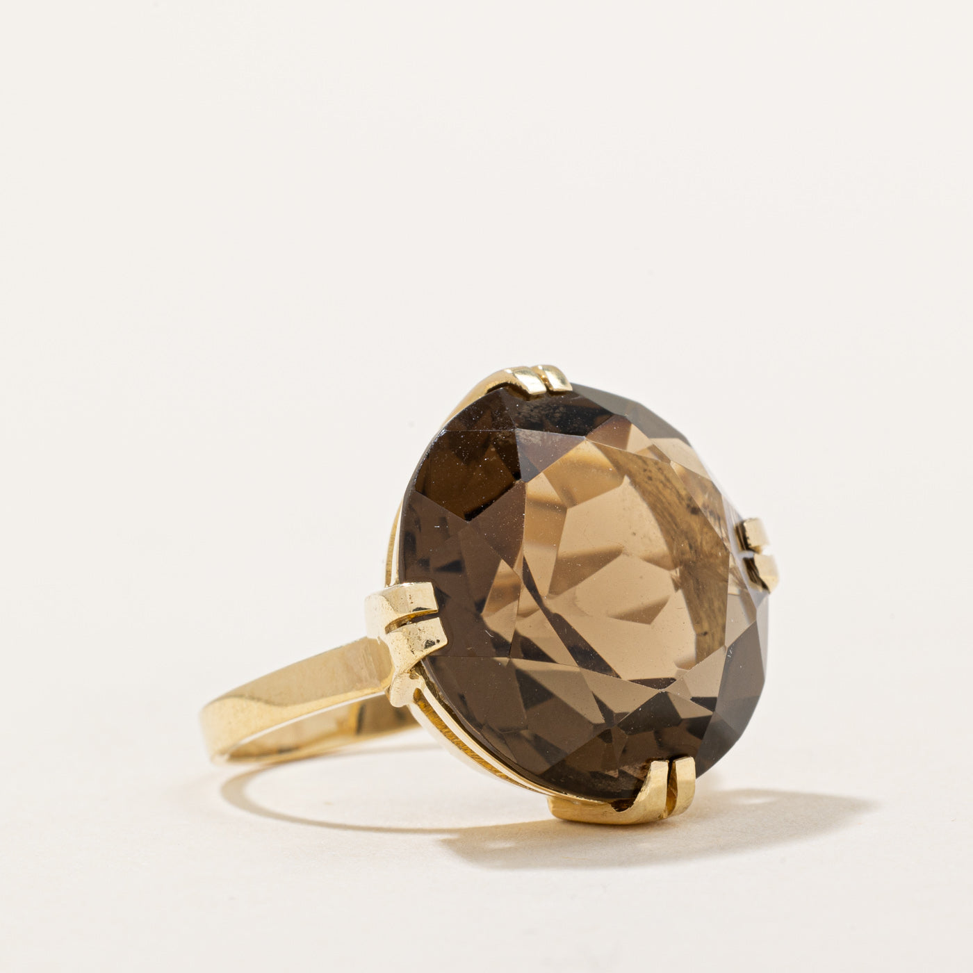 Smoky Quartz Cocktail Ring | 11.00ct | SZ 6 |