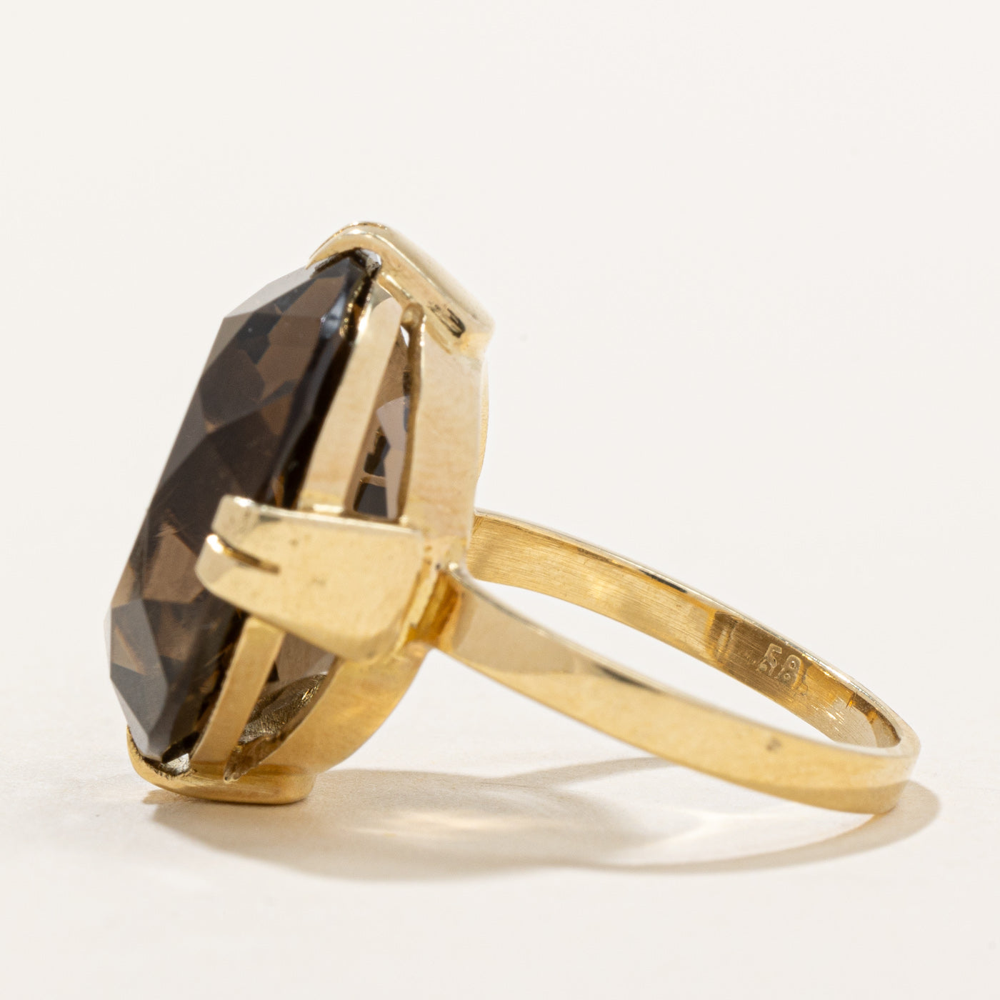 Smoky Quartz Cocktail Ring | 11.00ct | SZ 6 |