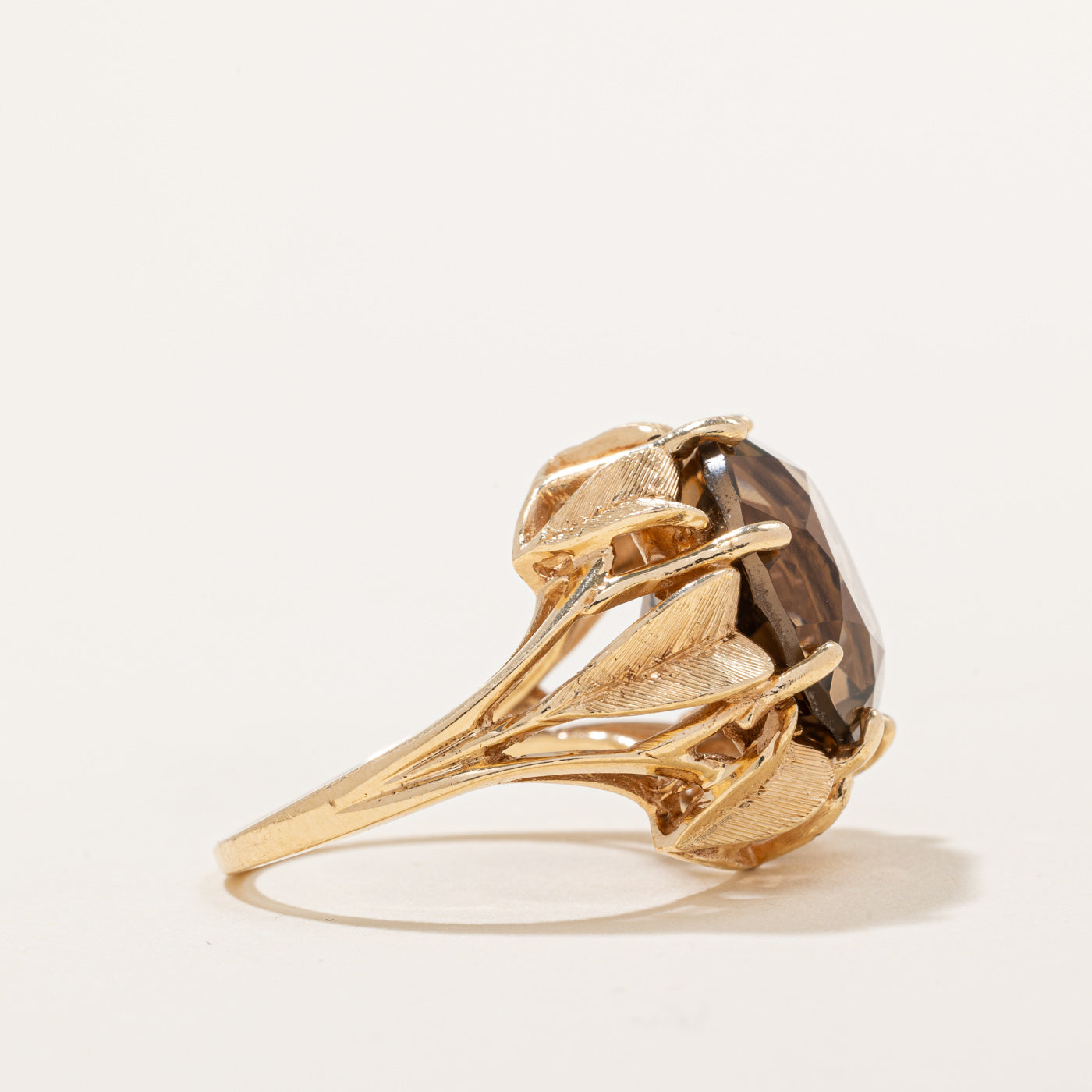 Smoky Quartz Cocktail Ring | 9.00ct | SZ 6.5 |