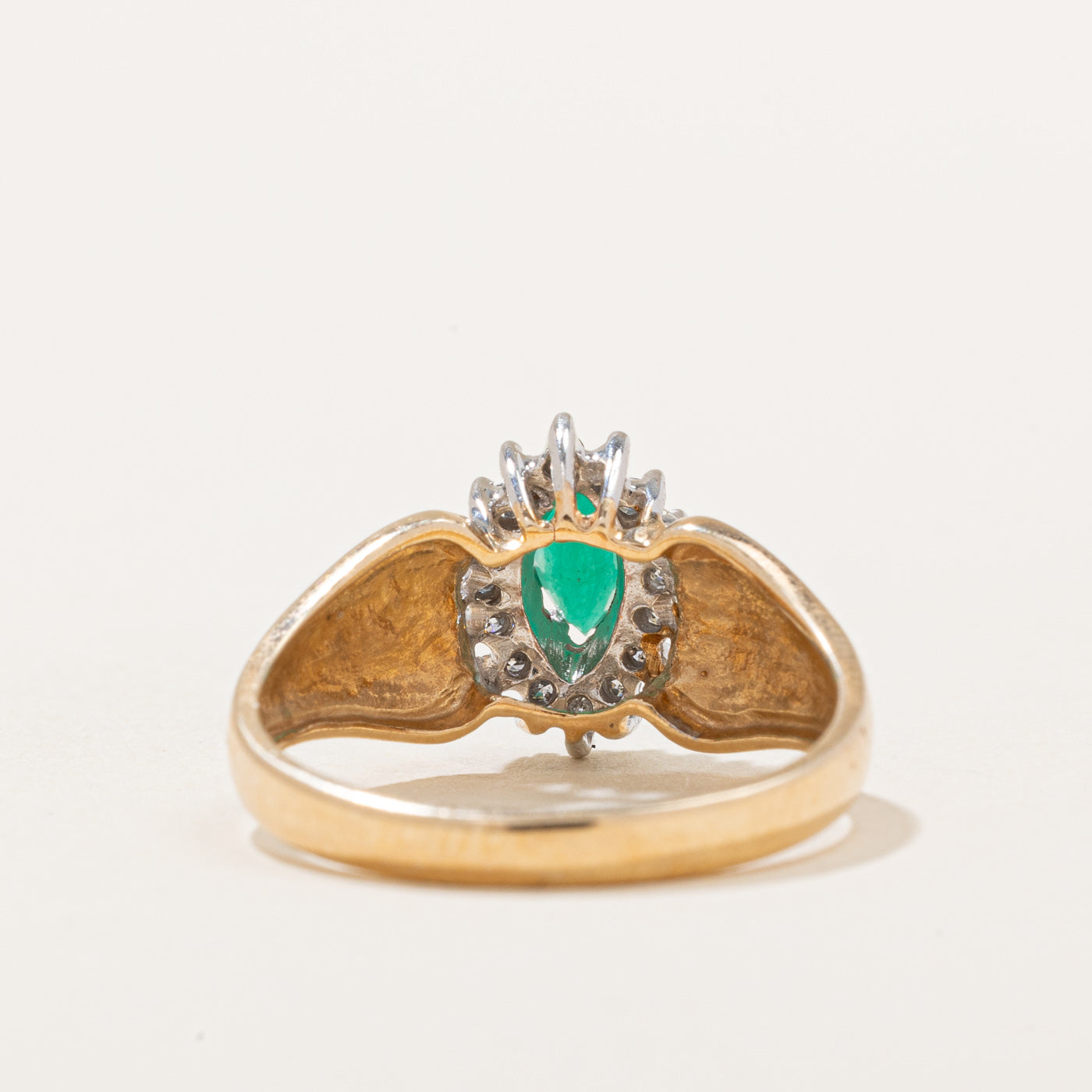 Emerald & Diamond Halo Ring | 0.20ct, 0.08ctw | SZ 6.75 |