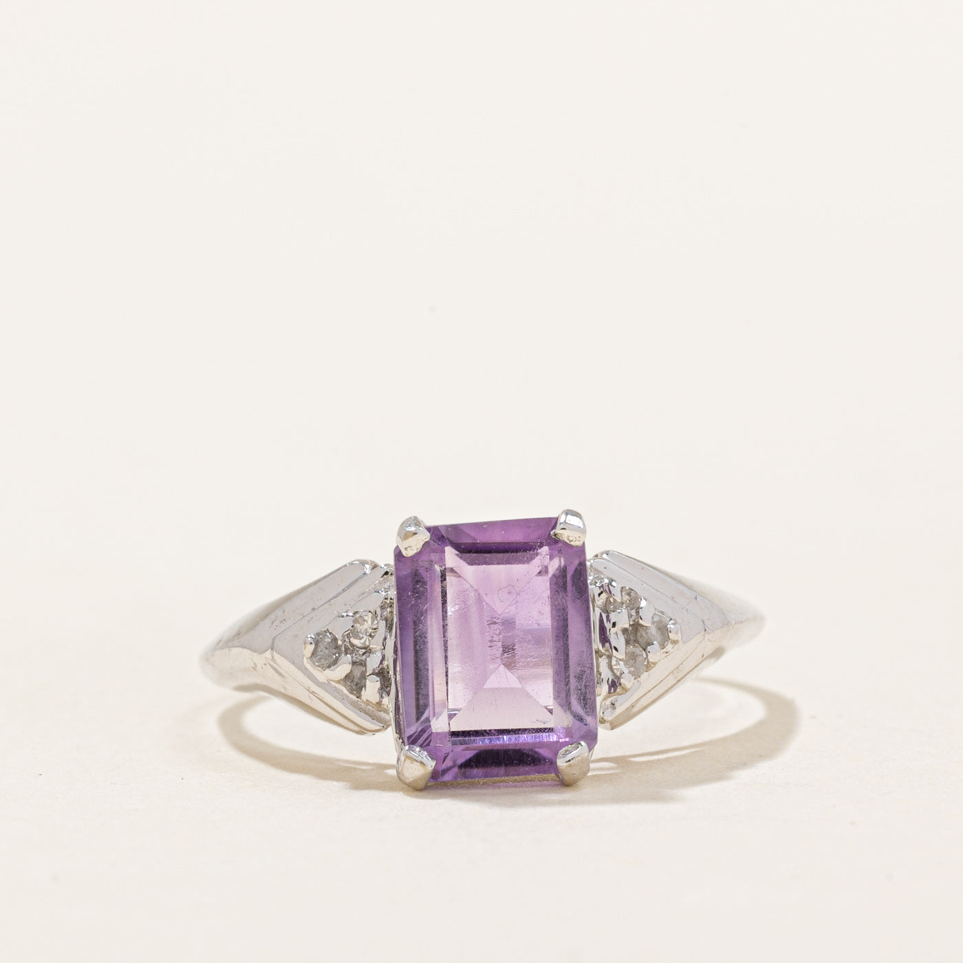 Amethyst & Diamond Ring | 1.00ct, 0.03ctw | SZ 6.5 |