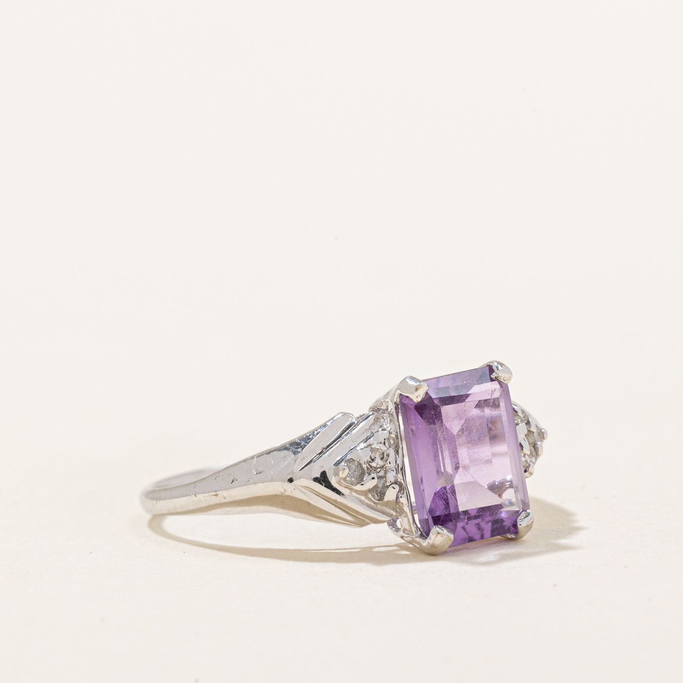Amethyst & Diamond Ring | 1.00ct, 0.03ctw | SZ 6.5 |