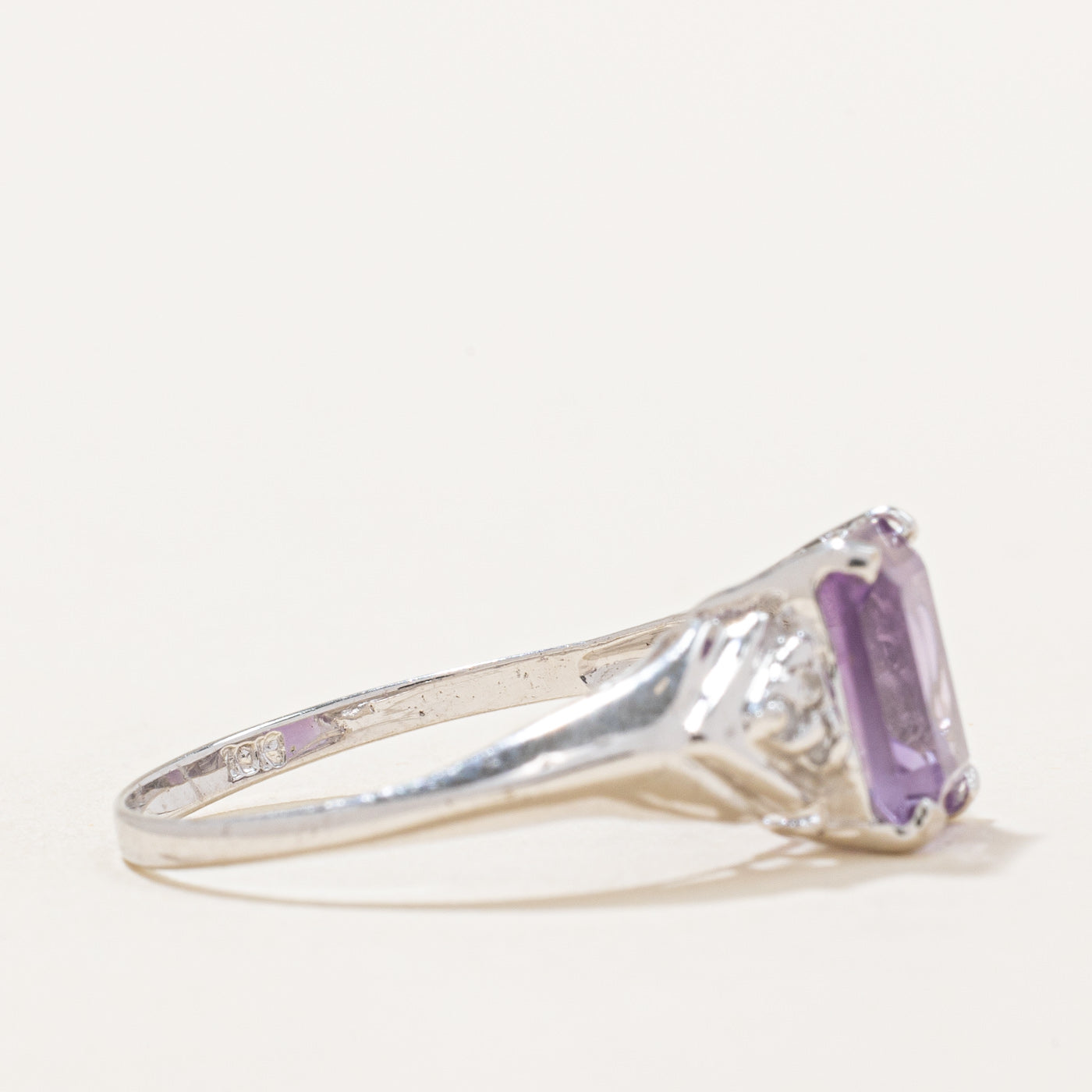 Amethyst & Diamond Ring | 1.00ct, 0.03ctw | SZ 6.5 |
