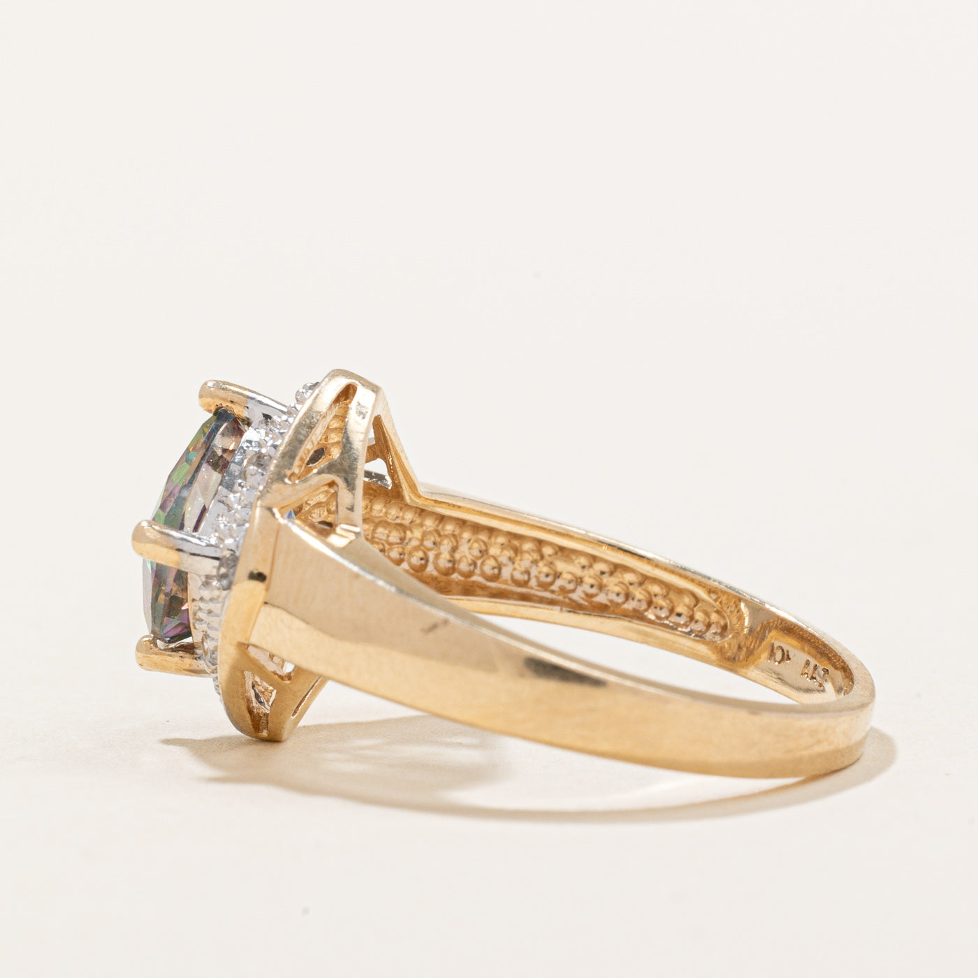 Mystic Topaz & Diamond Cocktail Ring | 1.40ct, 0.04ctw | SZ 7 |
