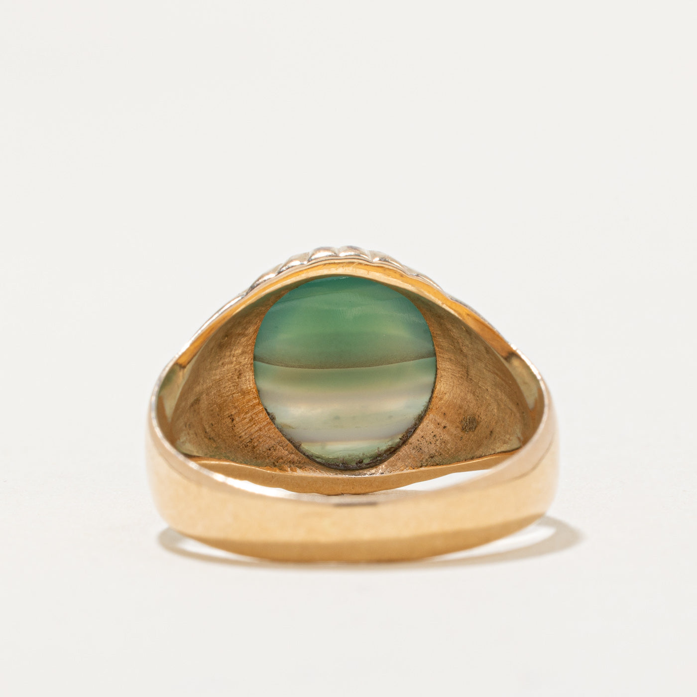 Banded Agate Cocktail Ring | 3.30ct | SZ 9.75 |