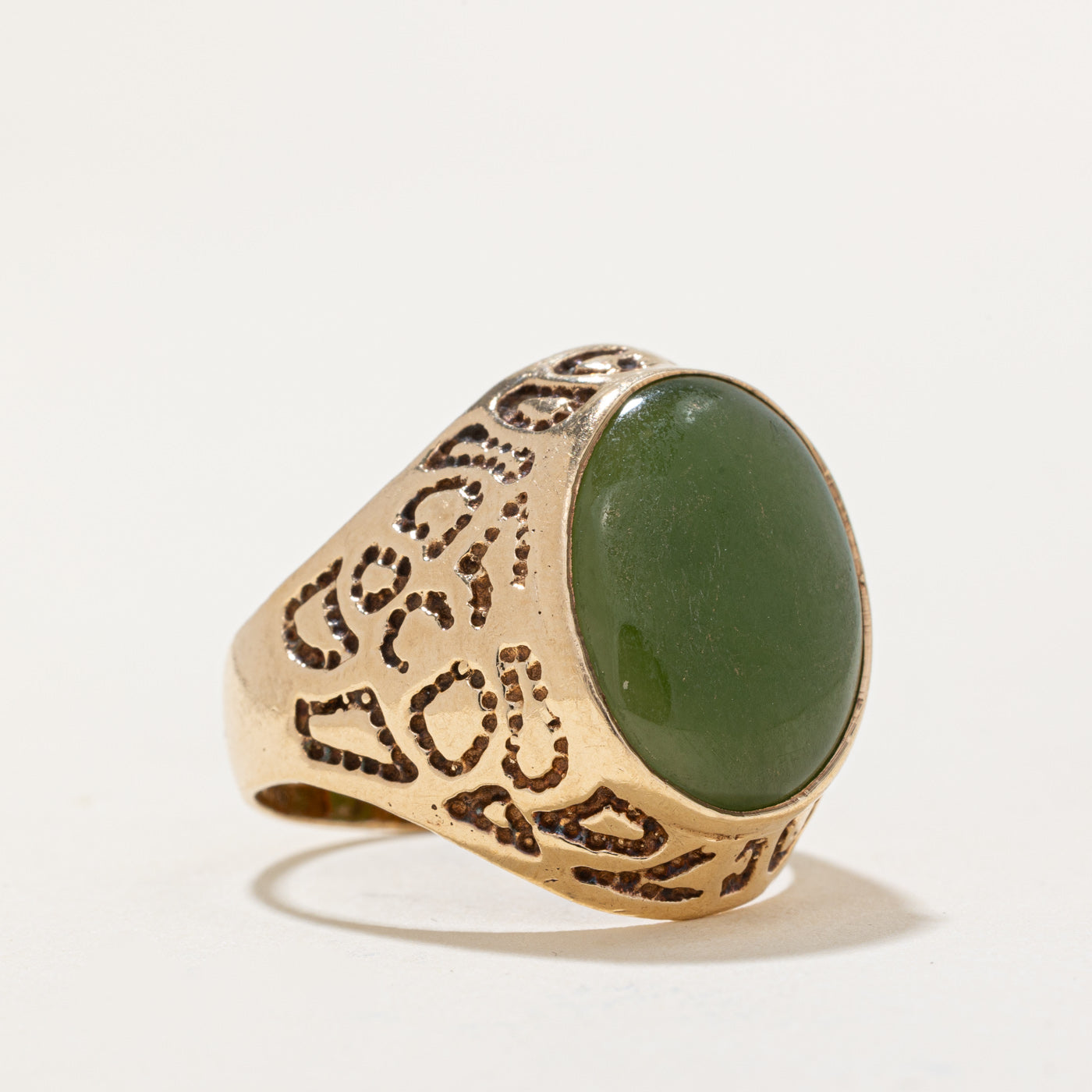 Nephrite Cocktail Ring | 5.50ct | SZ 7.75 |