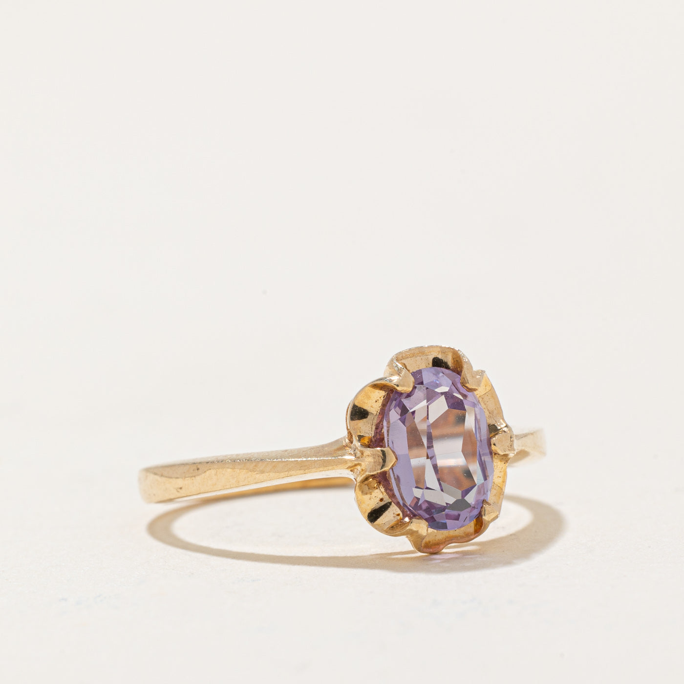 Bague saphir violet | 0,75 ct | Taille 5 |