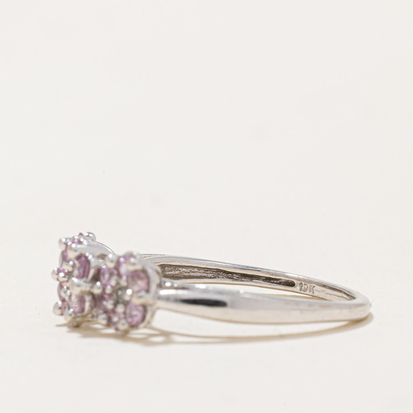 Pink Sapphire & Diamond Halo Ring | 0.60ctw, 0.09ctw | SZ 4.75 |
