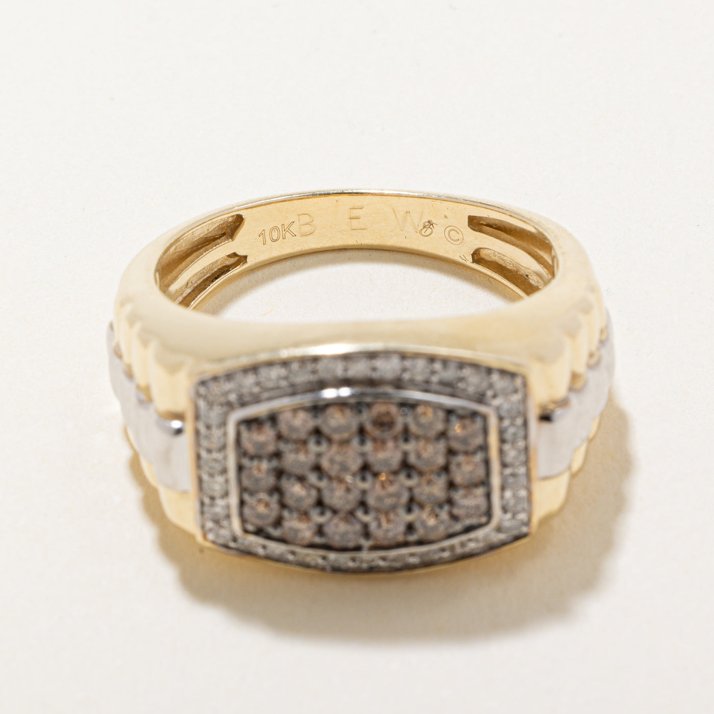 Light Brown & White Diamond Ring | 0.48ctw, 0.16ctw | SZ 9.5 |