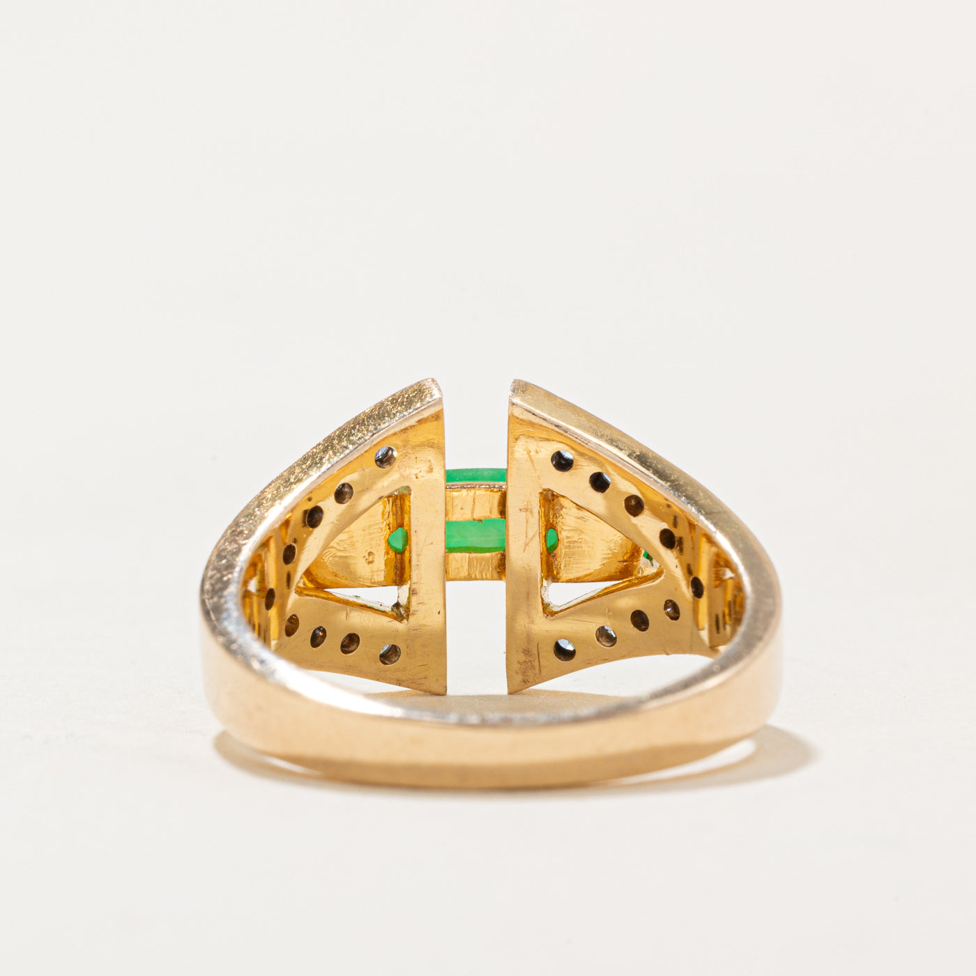 Bague cocktail en jadéite et diamants | 1,00 ct, 0,18 ct au total | Taille 5,75 |