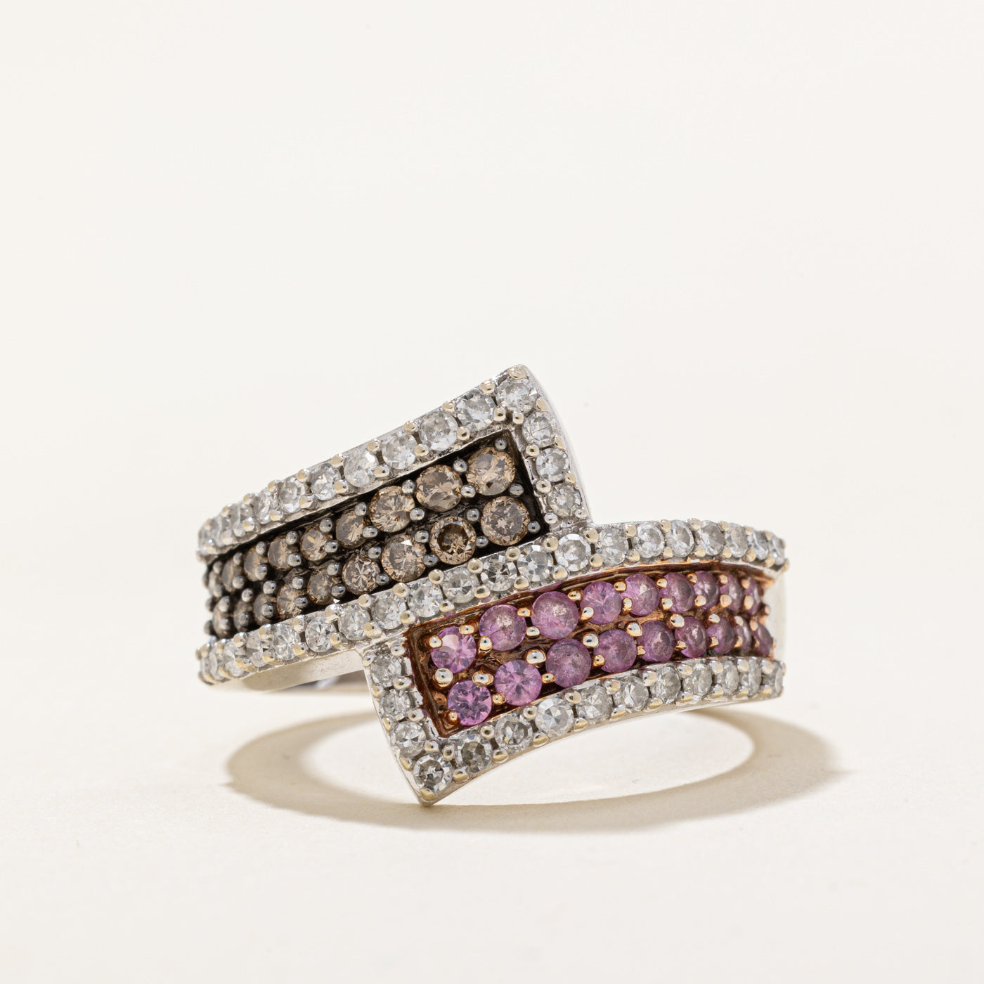 Multi Gemstone Bypass Ring | 0.57ctw | SZ 6.75 |