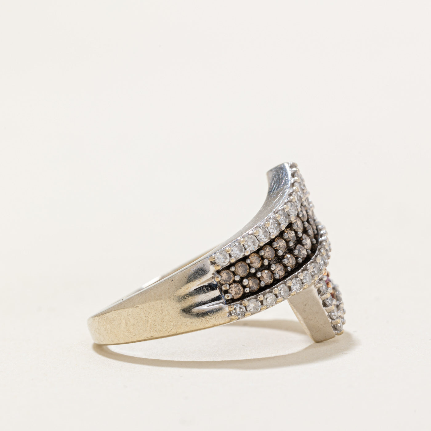Multi Gemstone Bypass Ring | 0.57ctw | SZ 6.75 |