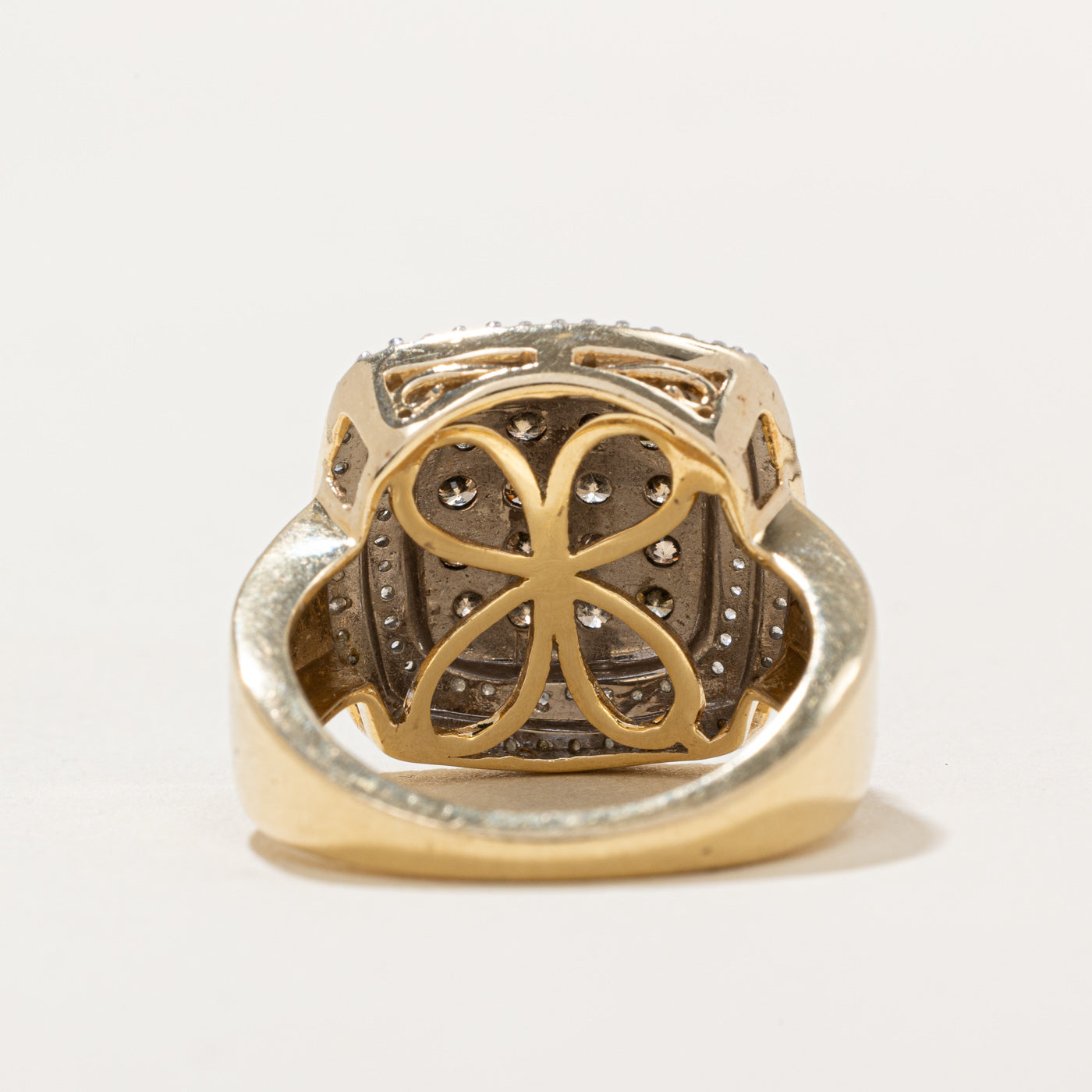 Light Brown & White Diamond Cocktail Ring | 0.48ctw, 0.088ctw | SZ 7 |