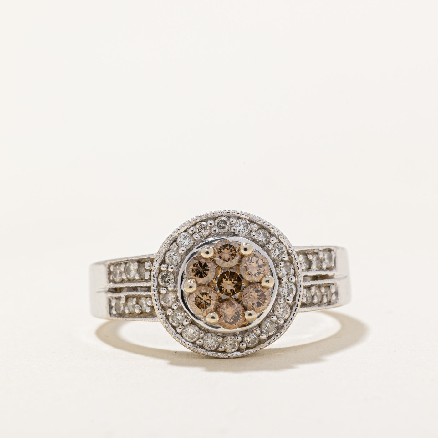 Light Brown & White Diamond Ring | 0.26ctw, 0.17ctw | SZ 7 |