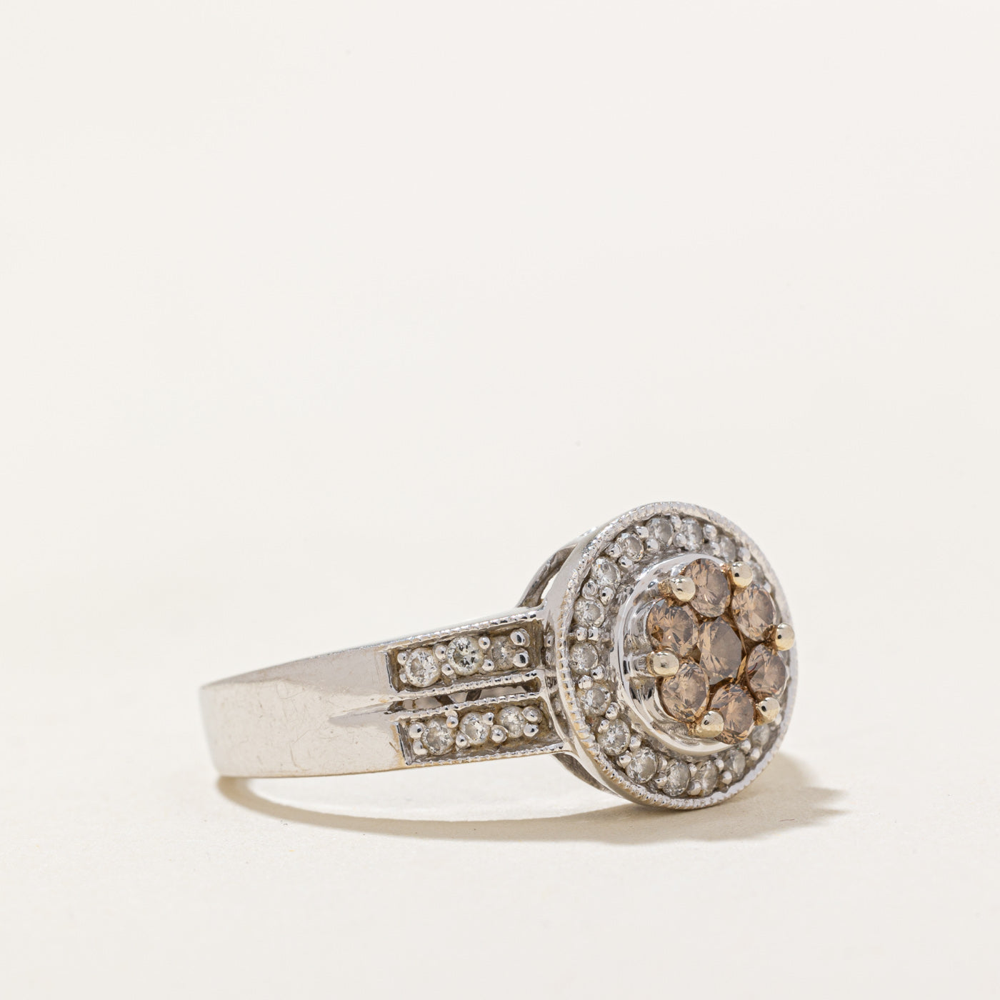Light Brown & White Diamond Ring | 0.26ctw, 0.17ctw | SZ 7 |