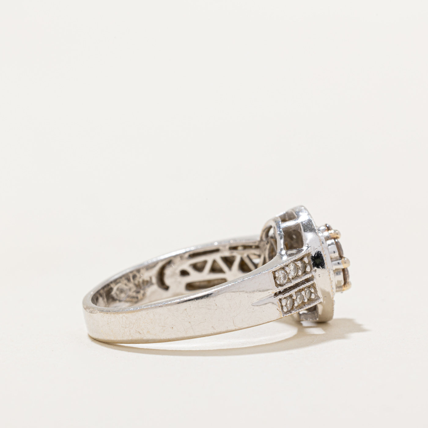 Light Brown & White Diamond Ring | 0.26ctw, 0.17ctw | SZ 7 |