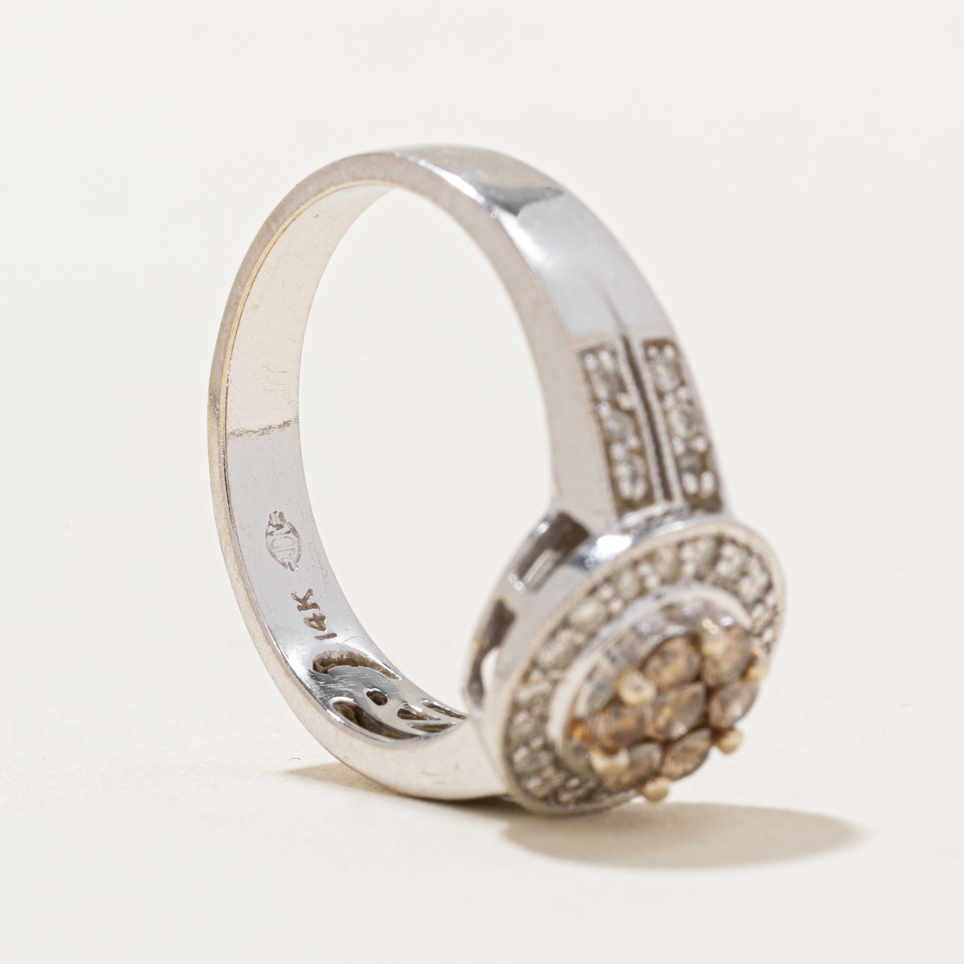Light Brown & White Diamond Ring | 0.26ctw, 0.17ctw | SZ 7 |