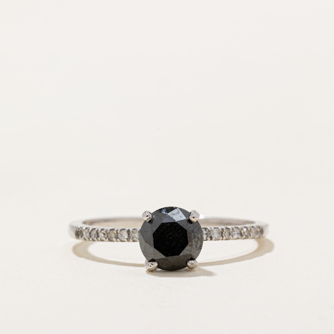 Black & White Diamond Engagement Ring | 0.80ct, 0.03ctw | SZ 6.5 |