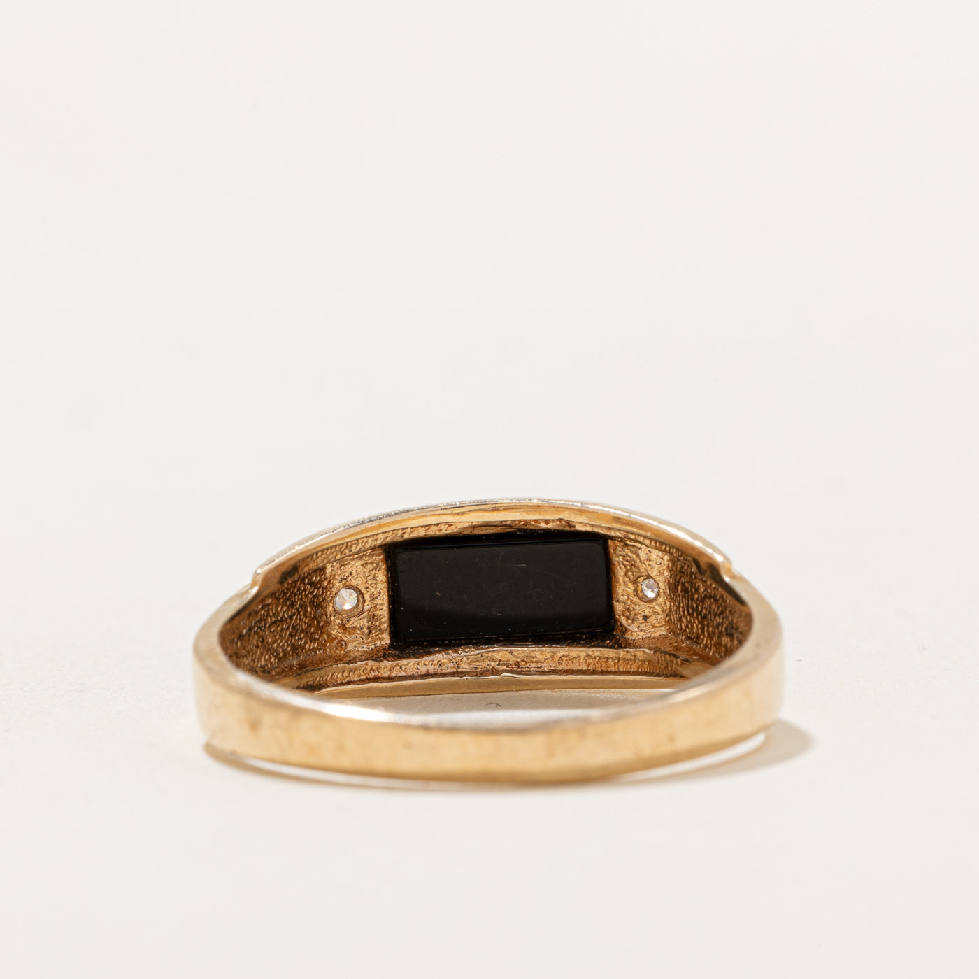 Onyx & Diamond Ring | 0.72ct, 0.01ctw | SZ 11.75 |