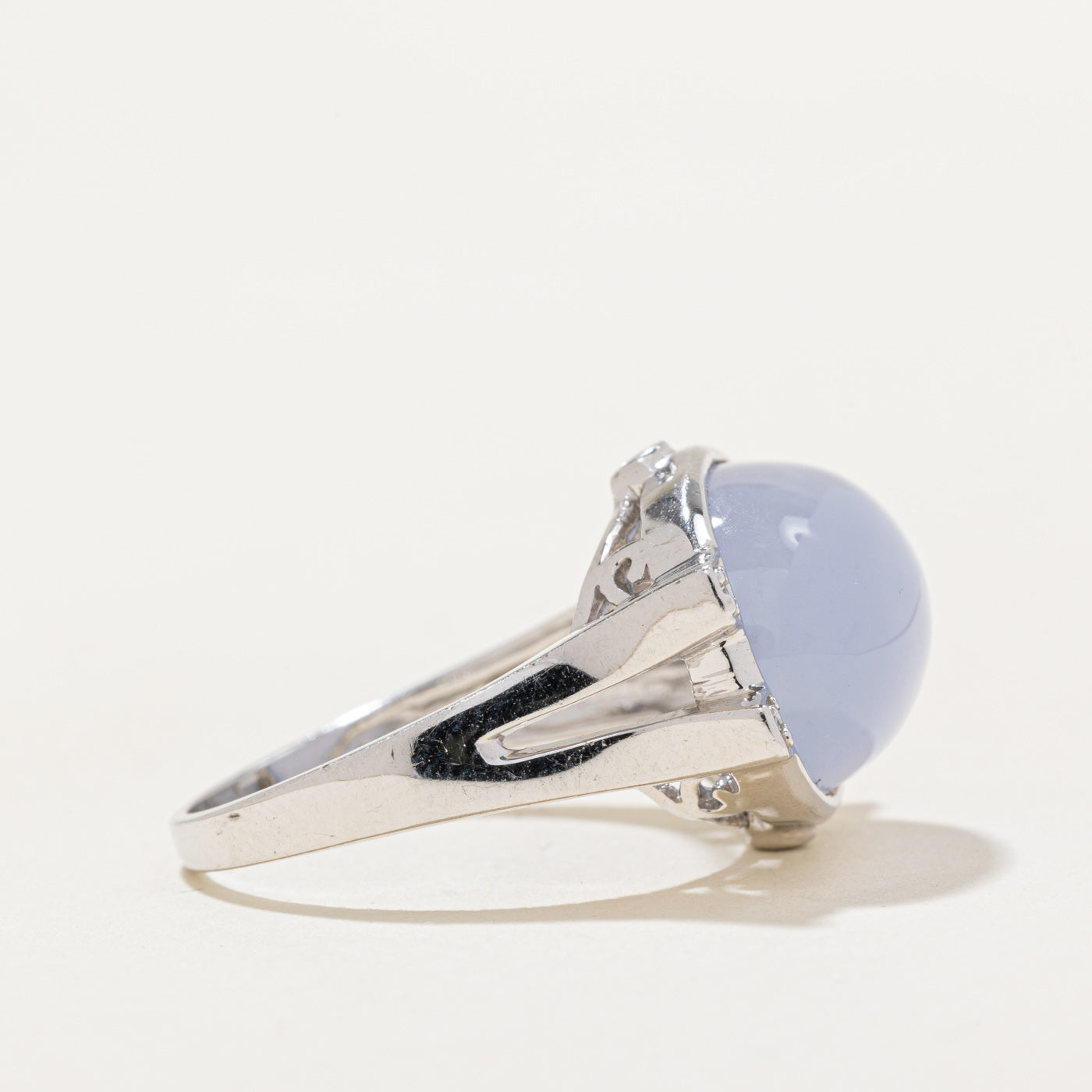 Lavender Jadeite & Diamond Ring | 11.00ct, 0.02ctw | SZ 7.5 |