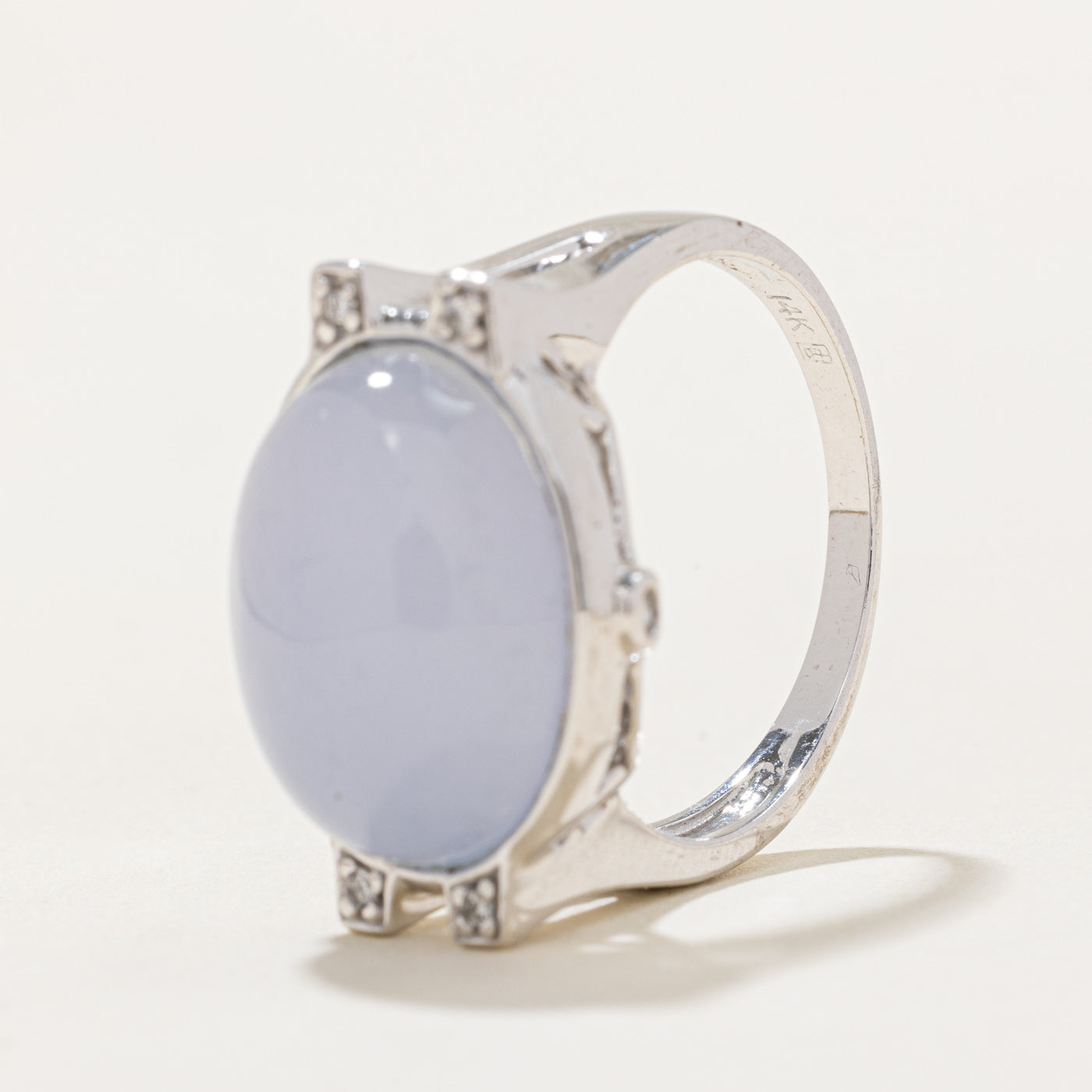 Lavender Jadeite & Diamond Ring | 11.00ct, 0.02ctw | SZ 7.5 |