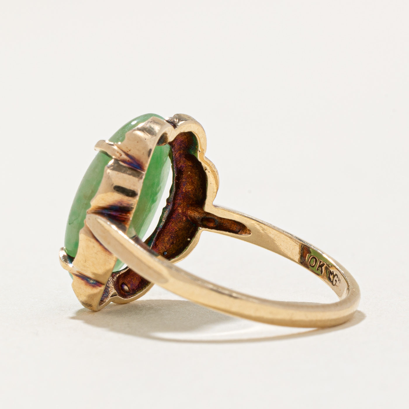 Bague cocktail en jadéite | 3,50 ct | Taille 6 |