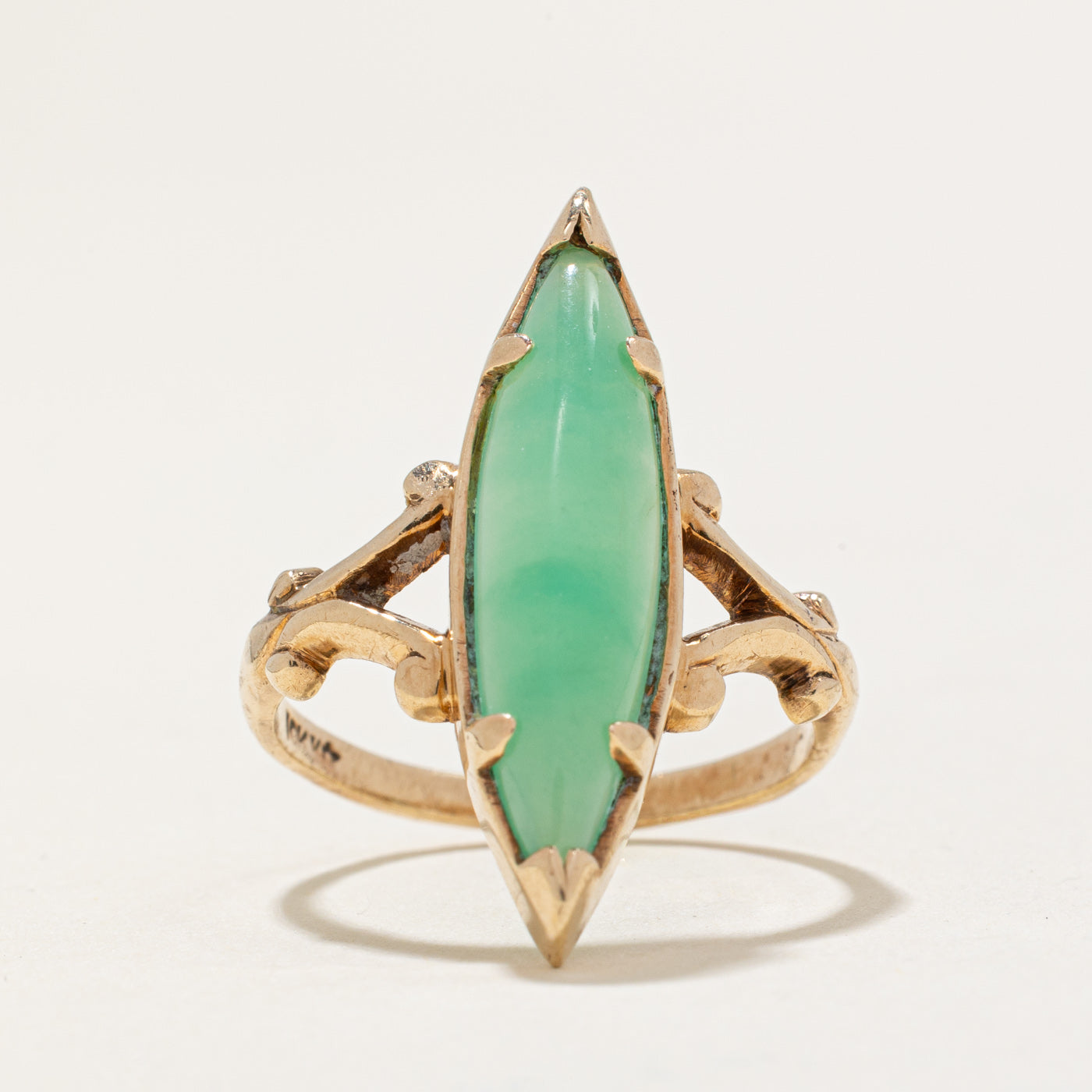 Chalcedony Navette Ring | 2.00ct | SZ 7 |